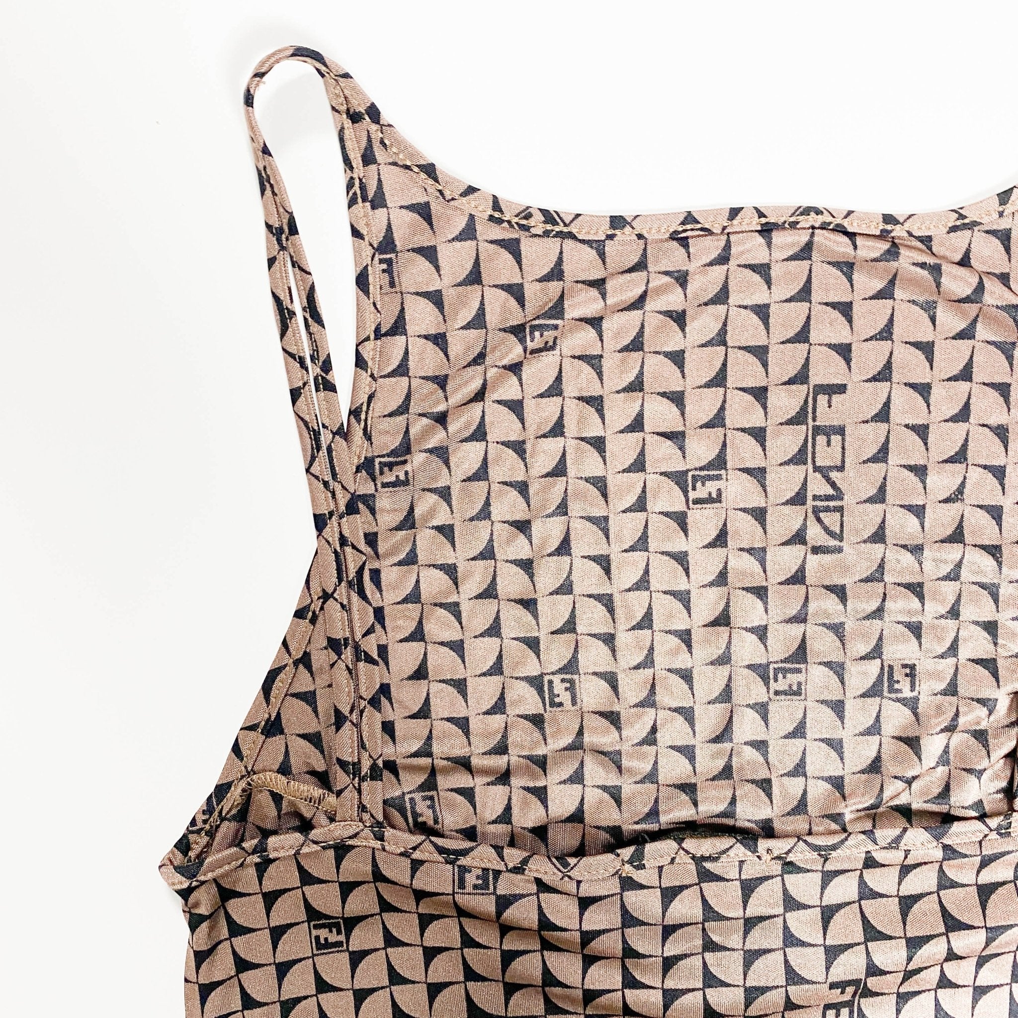 FENDI FF Brown Strap Dress, in , Sold by HIVE PRELOVED - Dresses, ,