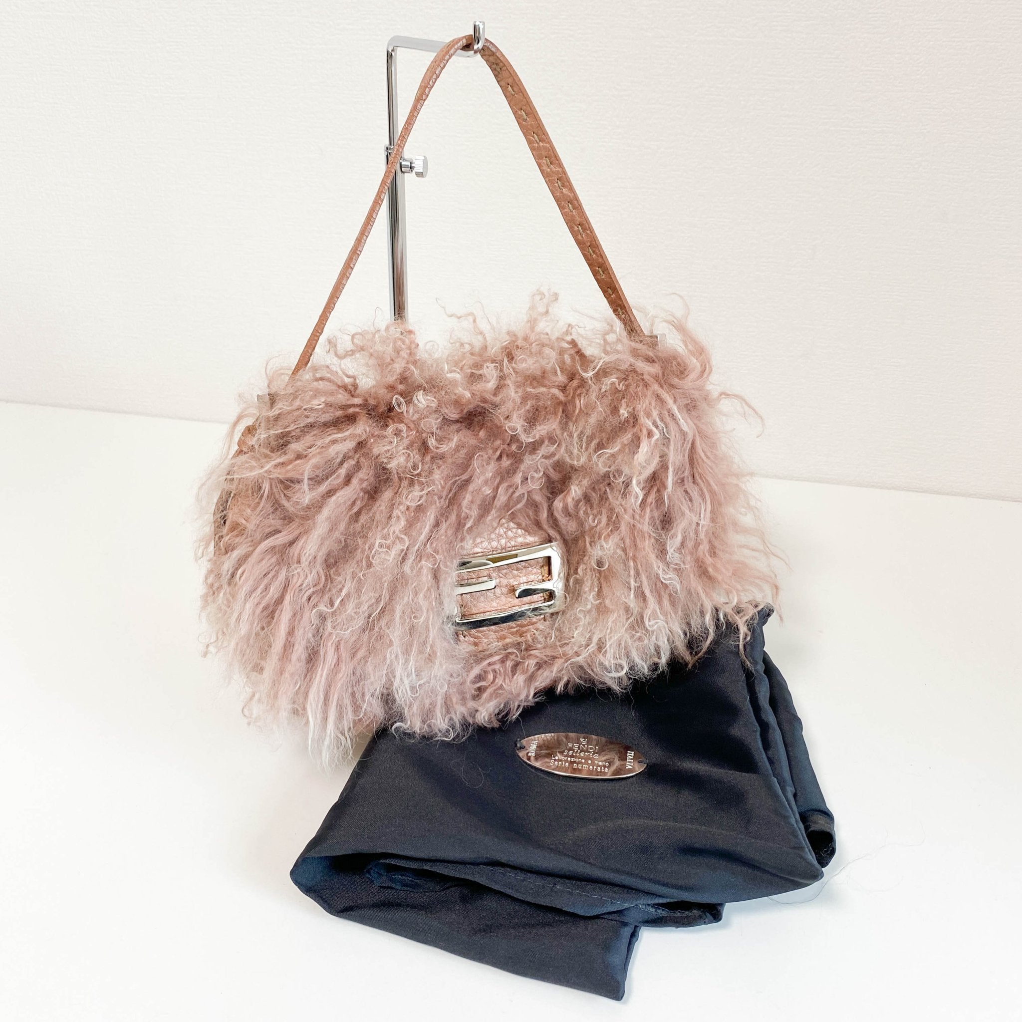 FENDI Fur Selleria Pink Mini Mamma Baguette, in , Sold by HIVE PRELOVED - Mini bags, ,