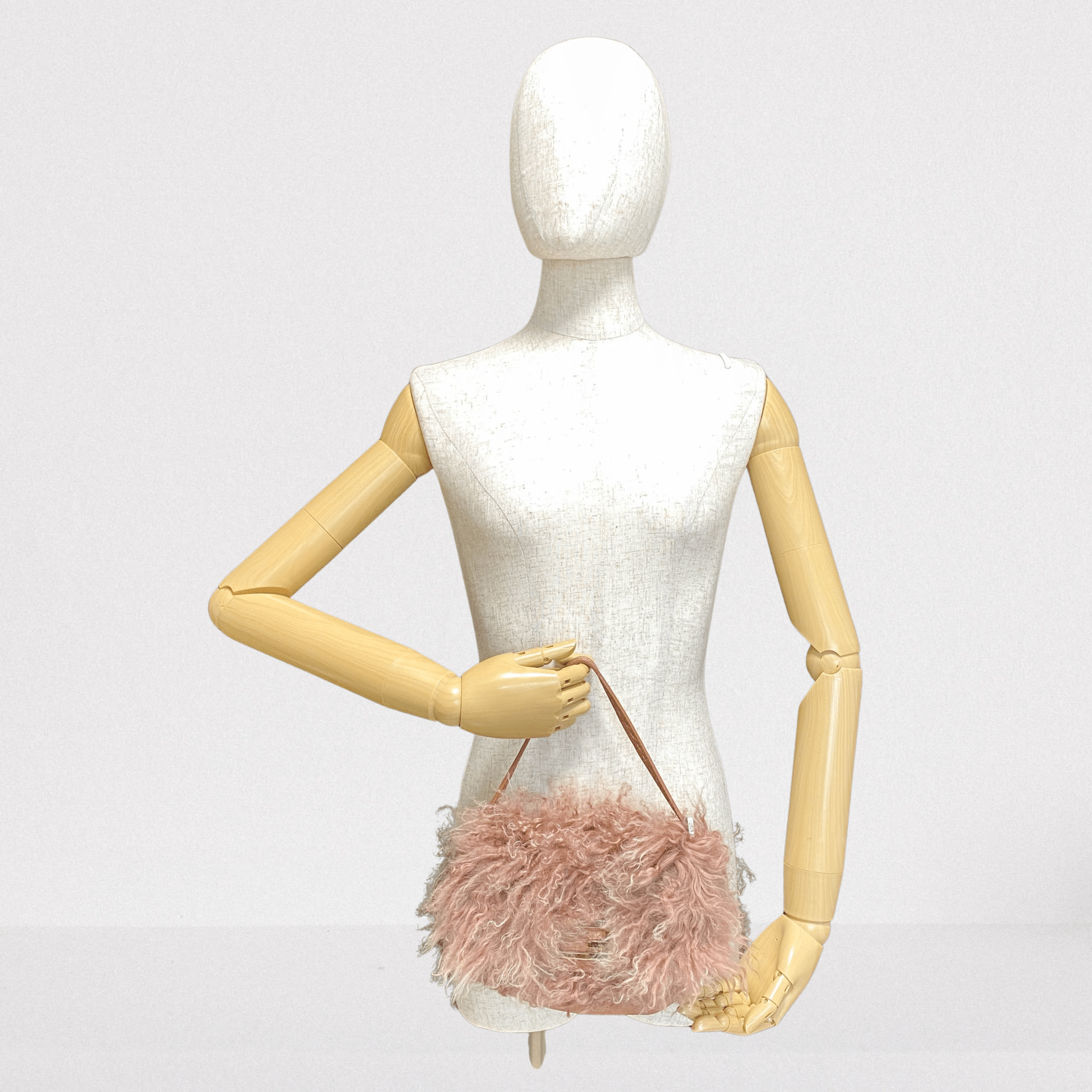 FENDI Fur Selleria Pink Mini Mamma Baguette, in , Sold by HIVE PRELOVED - Mini bags, ,