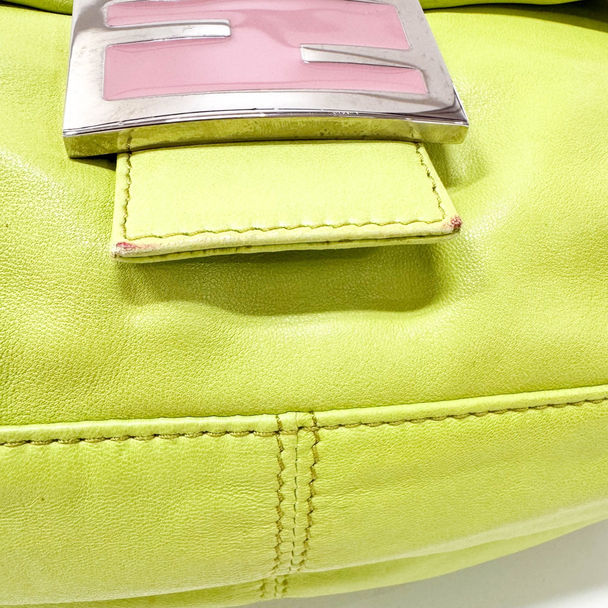 FENDI Green Nappa Leather Mamma Baguette Shoulder Bag, in , Sold by HIVE PRELOVED - Shoulder Bags, ,