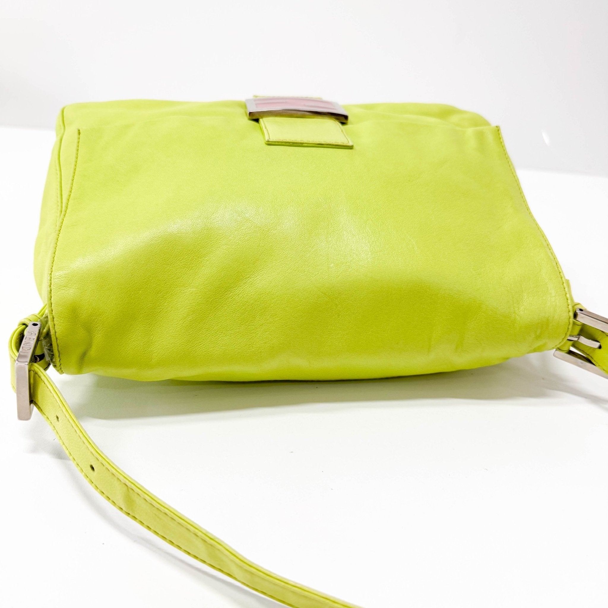 FENDI Green Nappa Leather Mamma Baguette Shoulder Bag, in , Sold by HIVE PRELOVED - Shoulder Bags, ,
