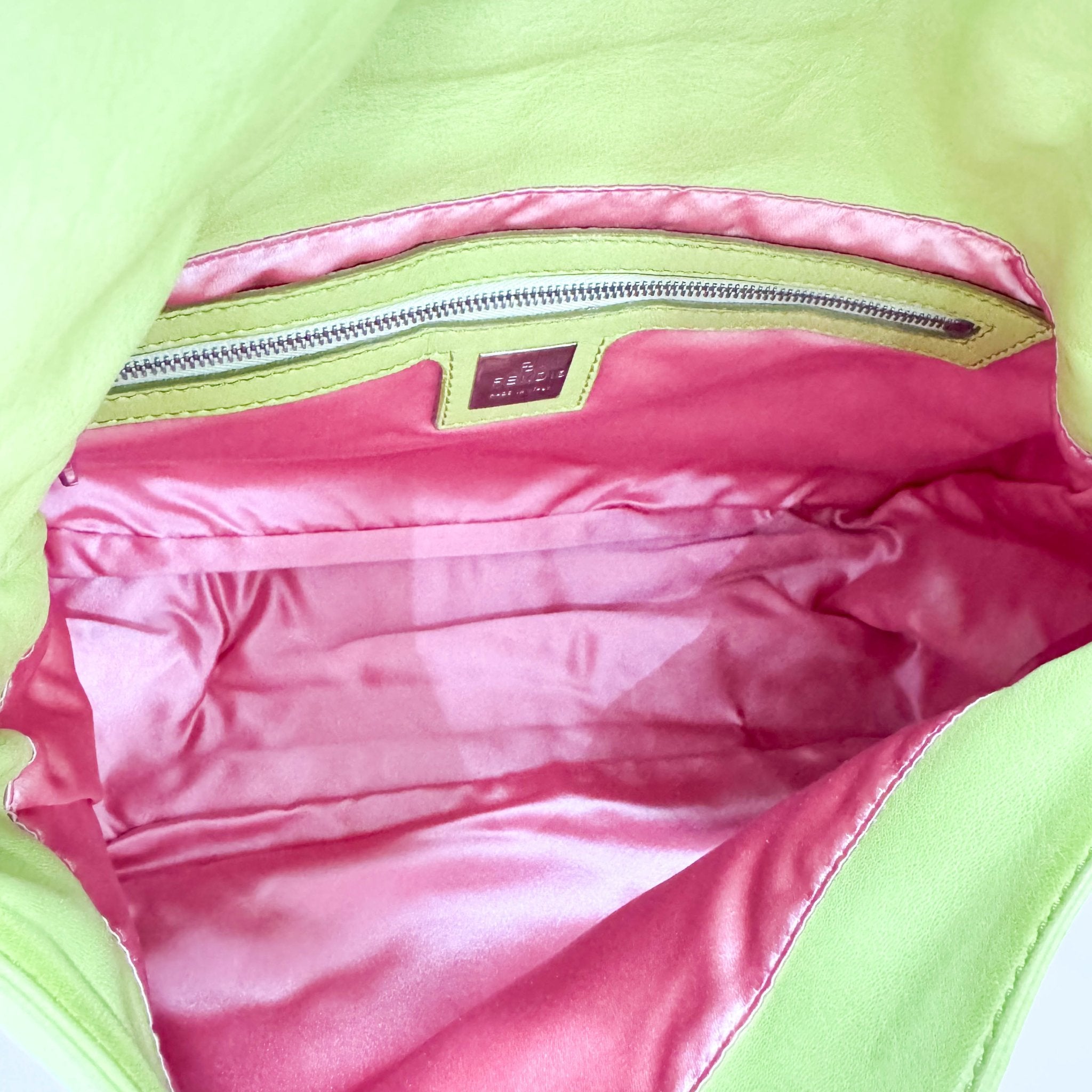 FENDI Green Nappa Leather Mamma Baguette Shoulder Bag, in , Sold by HIVE PRELOVED - Shoulder Bags, ,