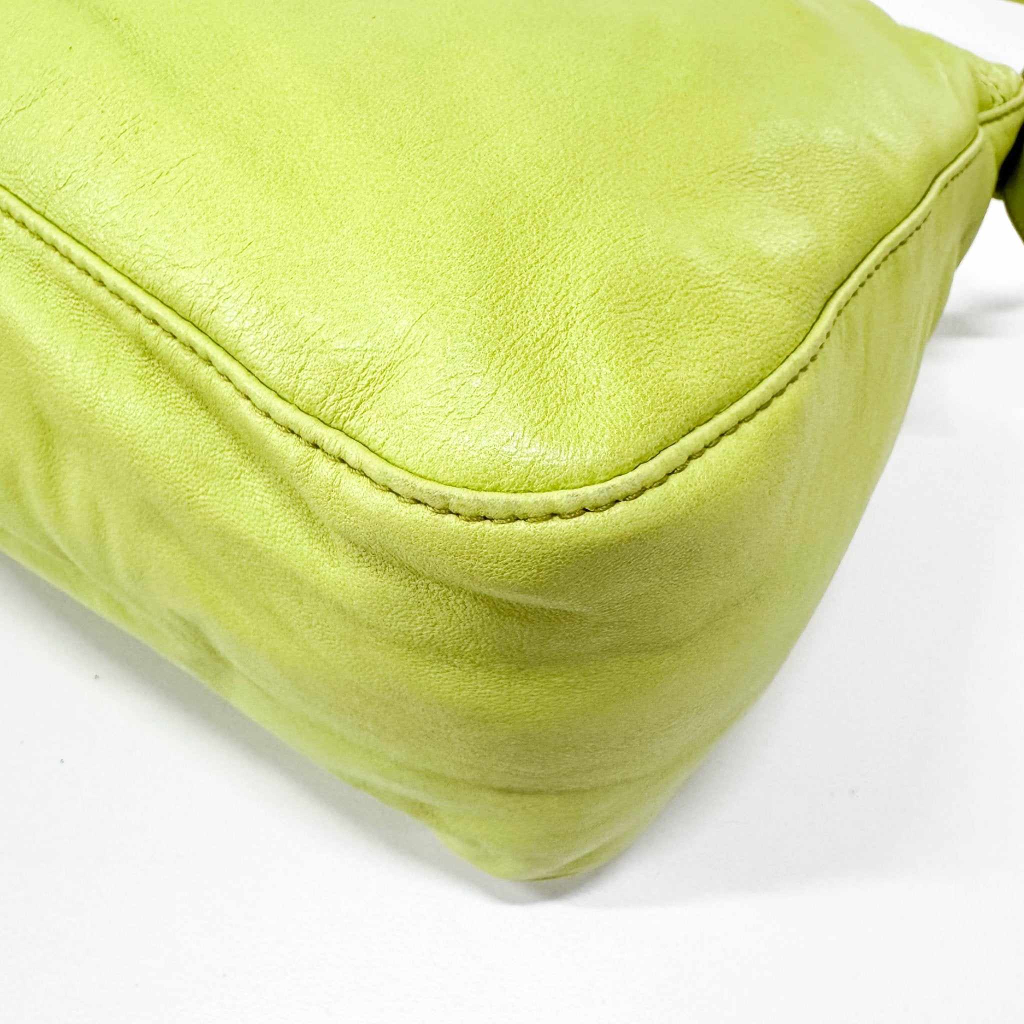 FENDI Green Nappa Leather Mamma Baguette Shoulder Bag, in , Sold by HIVE PRELOVED - Shoulder Bags, ,
