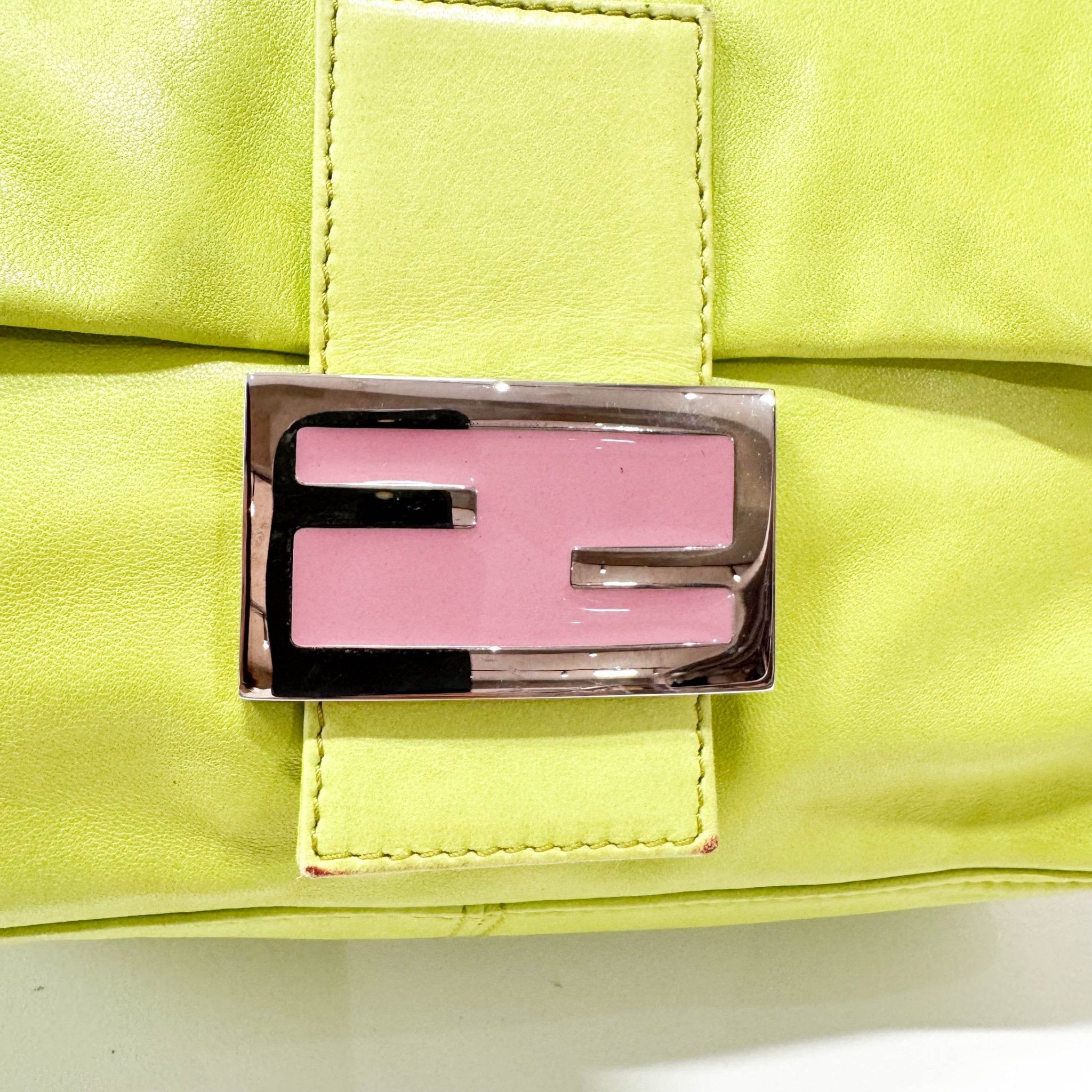 FENDI Green Nappa Leather Mamma Baguette Shoulder Bag, in , Sold by HIVE PRELOVED - Shoulder Bags, ,