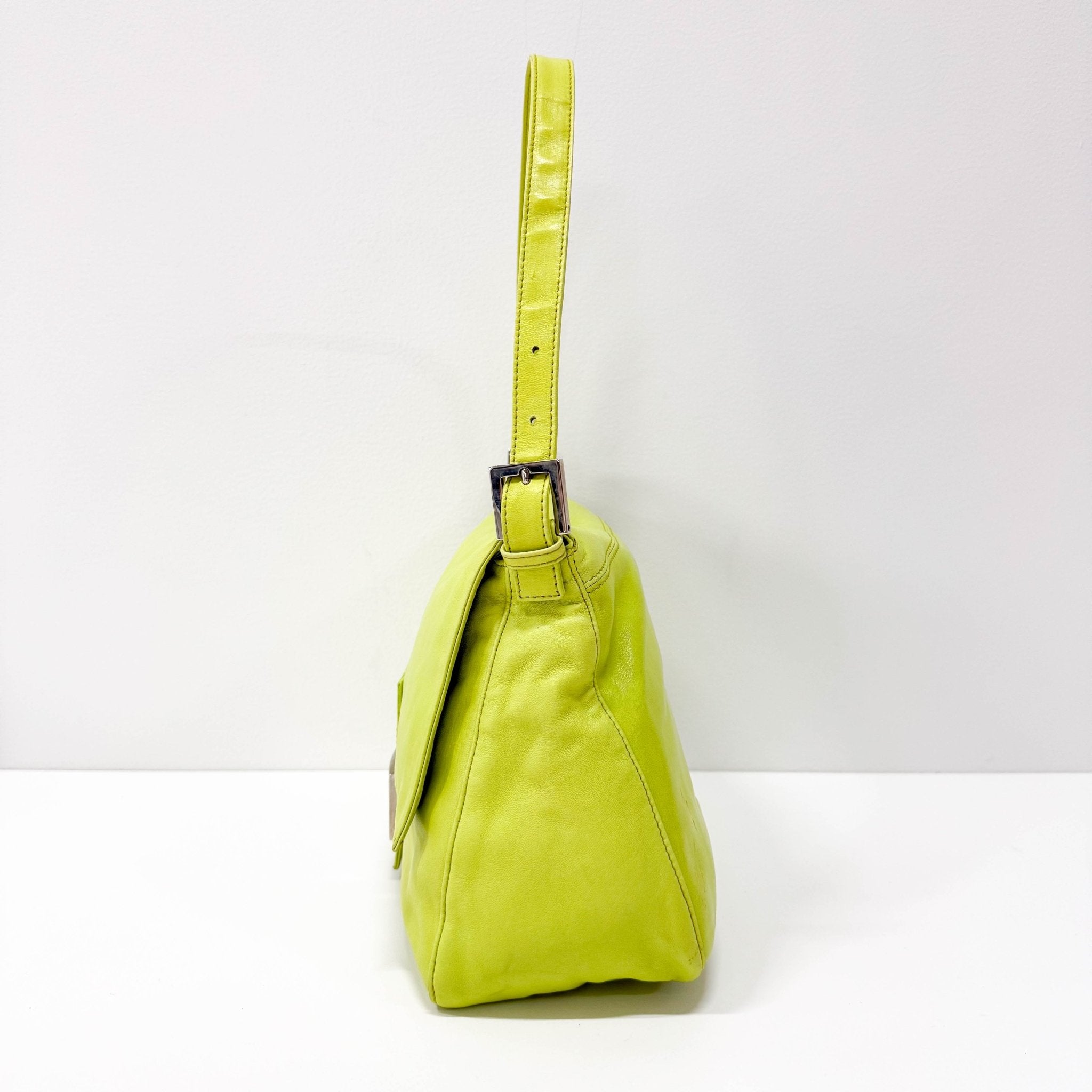 FENDI Green Nappa Leather Mamma Baguette Shoulder Bag, in , Sold by HIVE PRELOVED - Shoulder Bags, ,