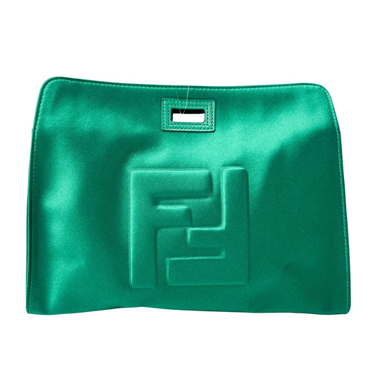 FENDI Green Satin Bag, in , Sold by HIVE PRELOVED - Pouches, ,