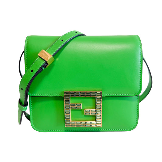 FENDI Green Smooth Leather Fab Crossbody Bag, in , Sold by HIVE PRELOVED - Crossbody bags, ,