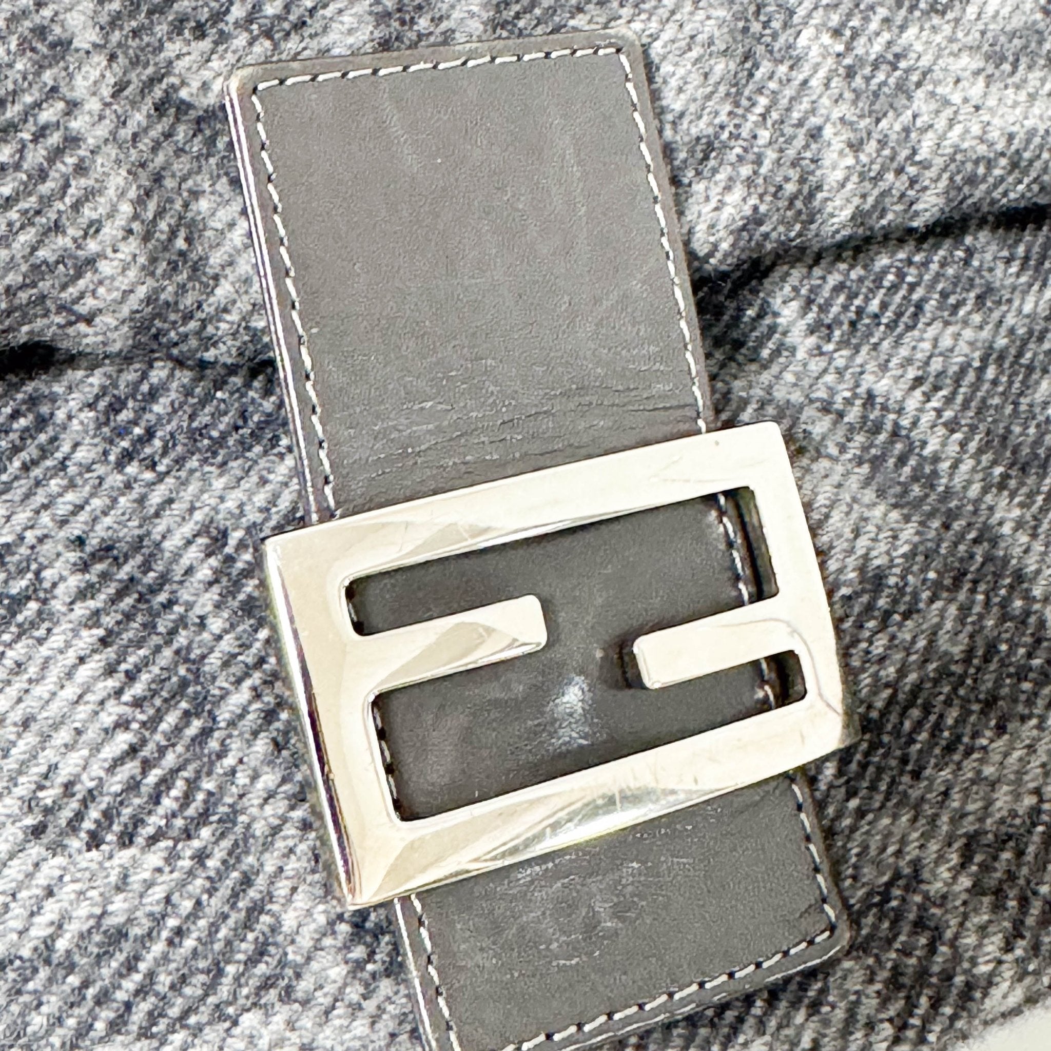 FENDI Grey Wool Mamma Baguette Shoulder Bag, in , Sold by HIVE PRELOVED - Shoulder Bags, ,