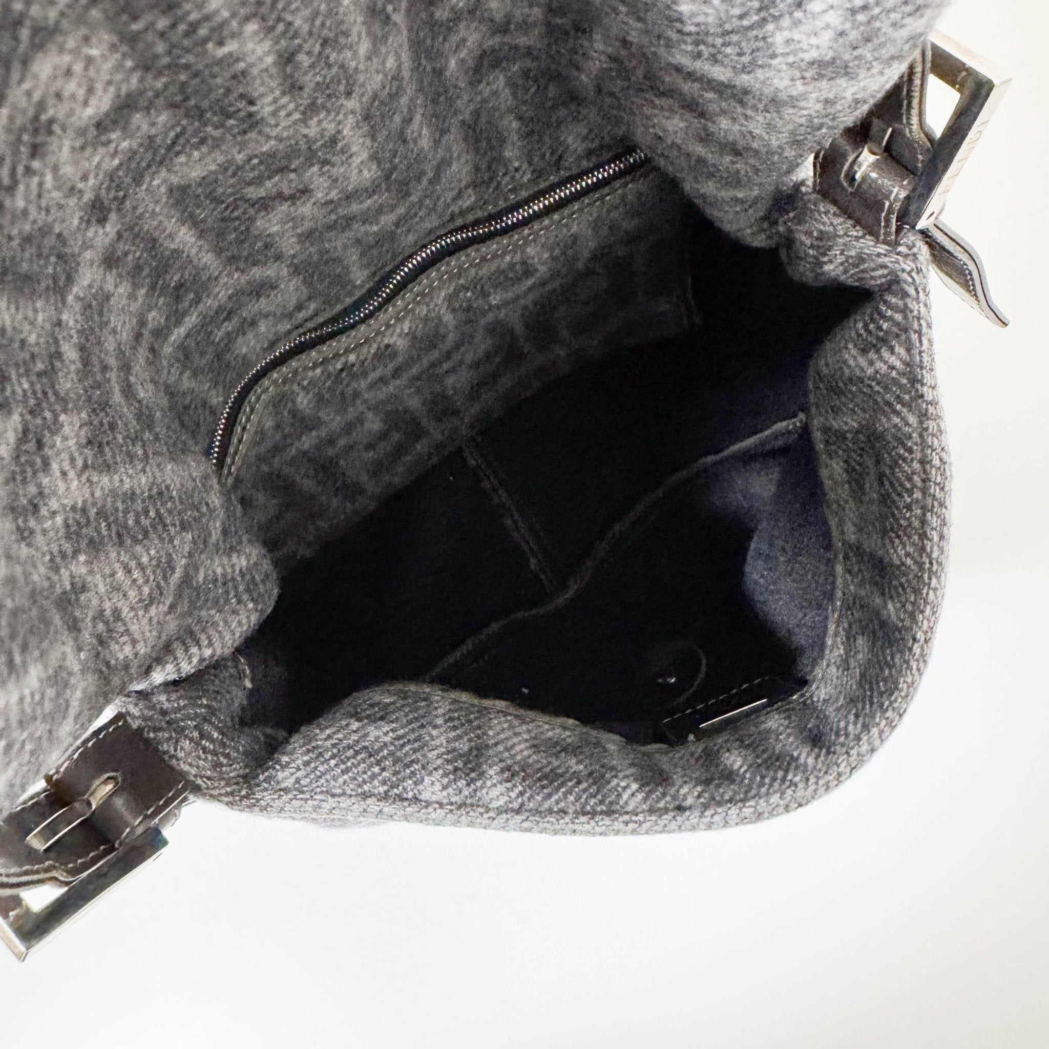 FENDI Grey Wool Mamma Baguette Shoulder Bag, in , Sold by HIVE PRELOVED - Shoulder Bags, ,