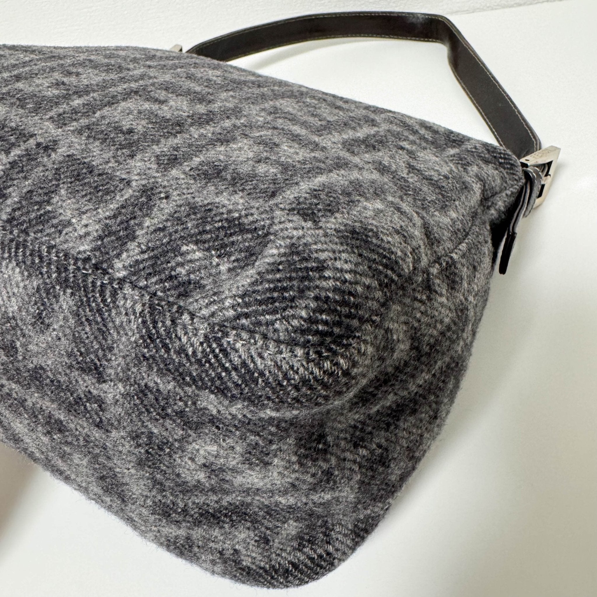FENDI Grey Wool Mamma Baguette Shoulder Bag, in , Sold by HIVE PRELOVED - Shoulder Bags, ,