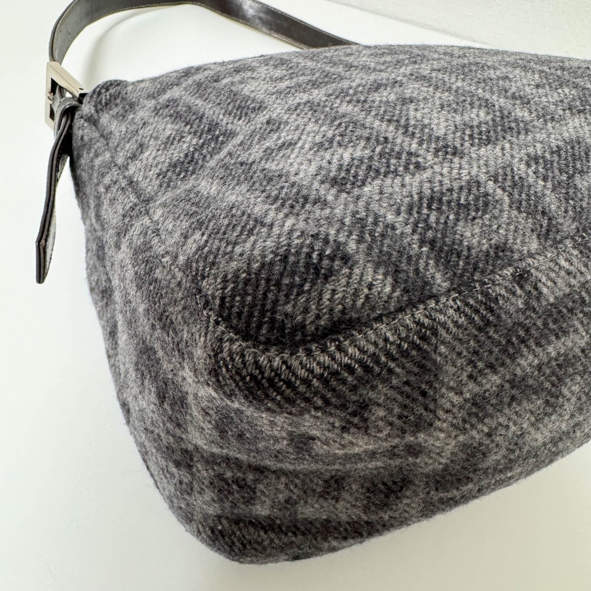 FENDI Grey Wool Mamma Baguette Shoulder Bag, in , Sold by HIVE PRELOVED - Shoulder Bags, ,
