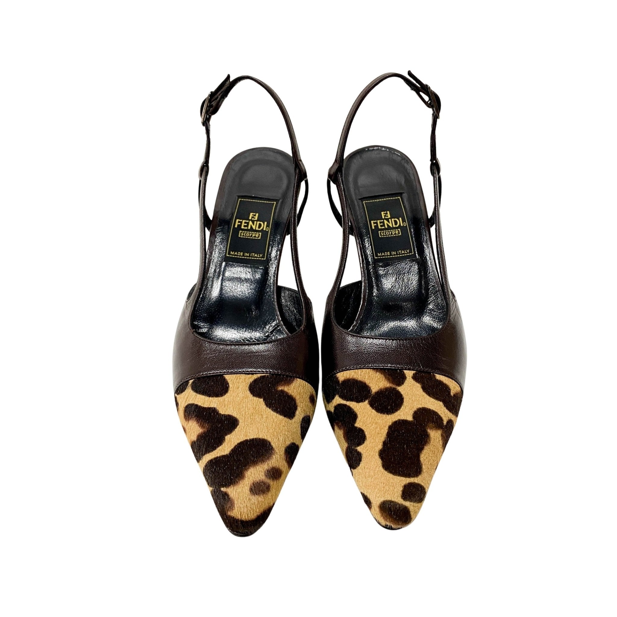 FENDI Leopard Pony Hair Sandals 36 1/2, in , Sold by HIVE PRELOVED - Sandals, ,