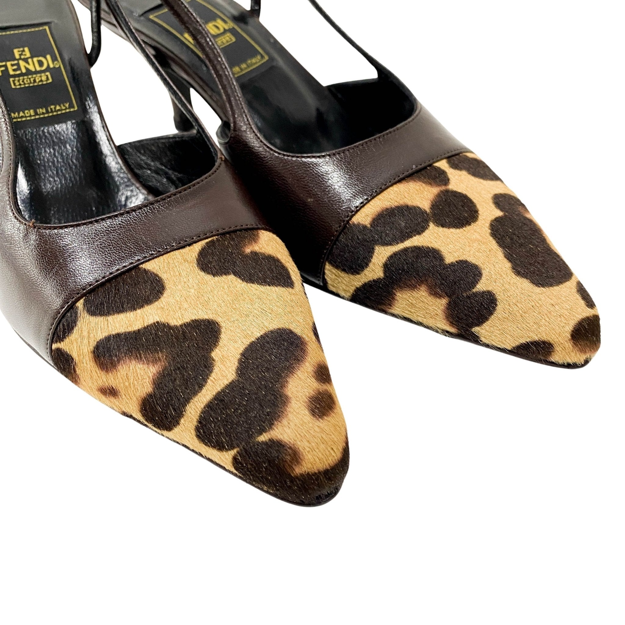 FENDI Leopard Pony Hair Sandals 36 1/2, in , Sold by HIVE PRELOVED - Sandals, ,