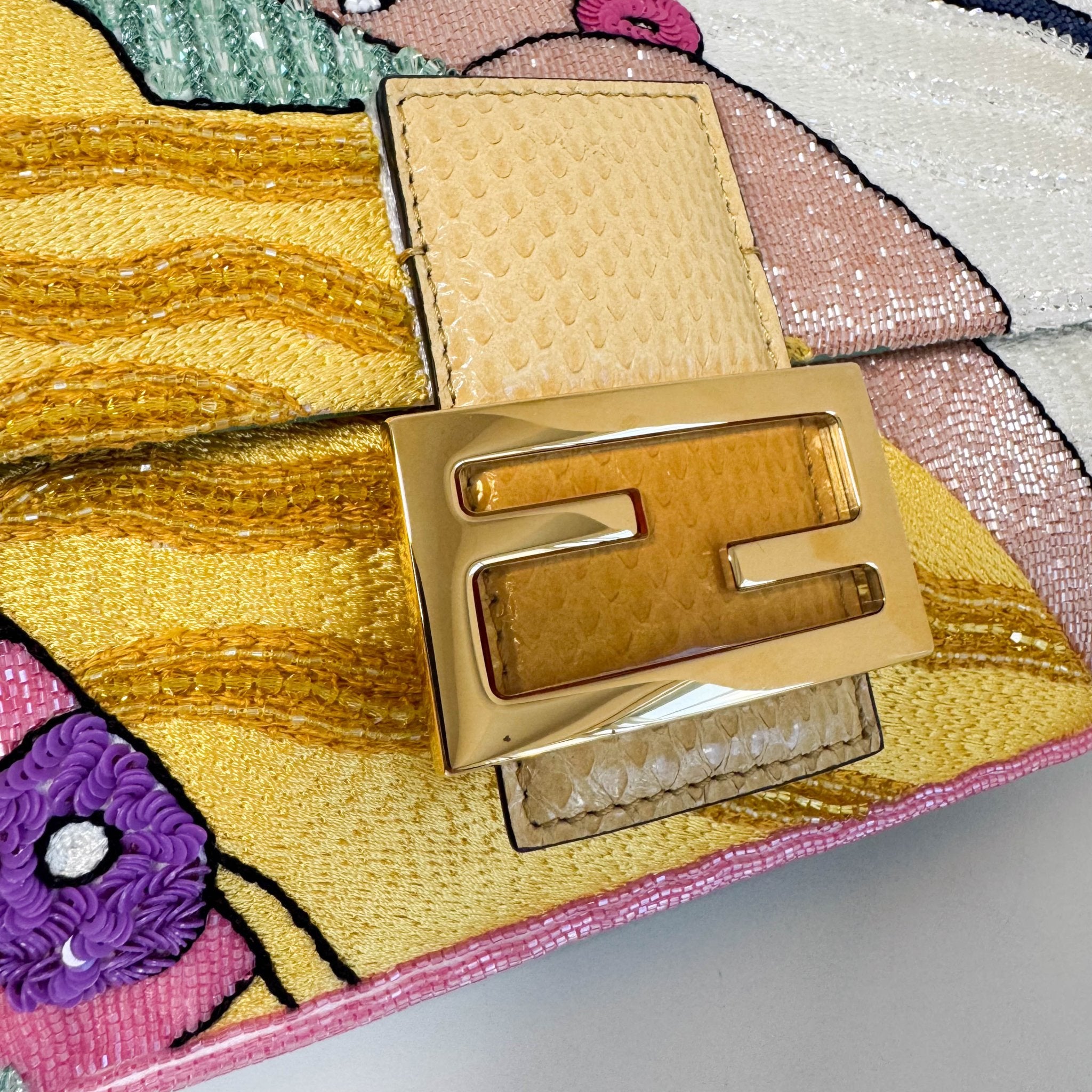 FENDI Limited Edition Baguette Antonio Lopez Embroidery Beads Shoulder Bag, in , Sold by HIVE PRELOVED - Shoulder Bags, ,