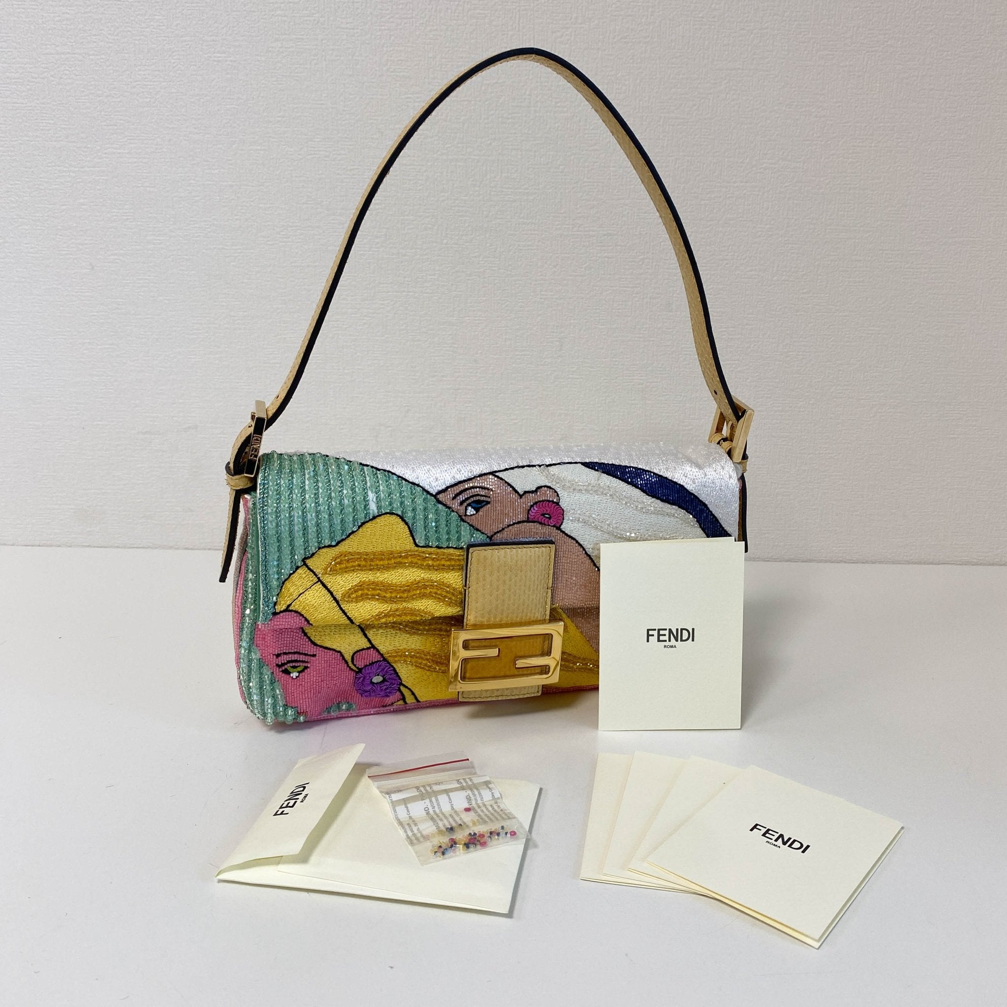 FENDI Limited Edition Baguette Antonio Lopez Embroidery Beads Shoulder Bag, in , Sold by HIVE PRELOVED - Shoulder Bags, ,