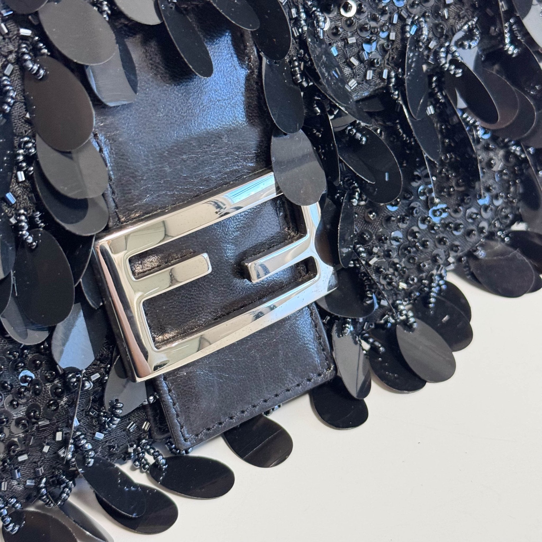 FENDI Limited Edition Baguette Black Sequin and Beaded Shoulder Bag, in , Sold by HIVE PRELOVED - Shoulder Bags, ,