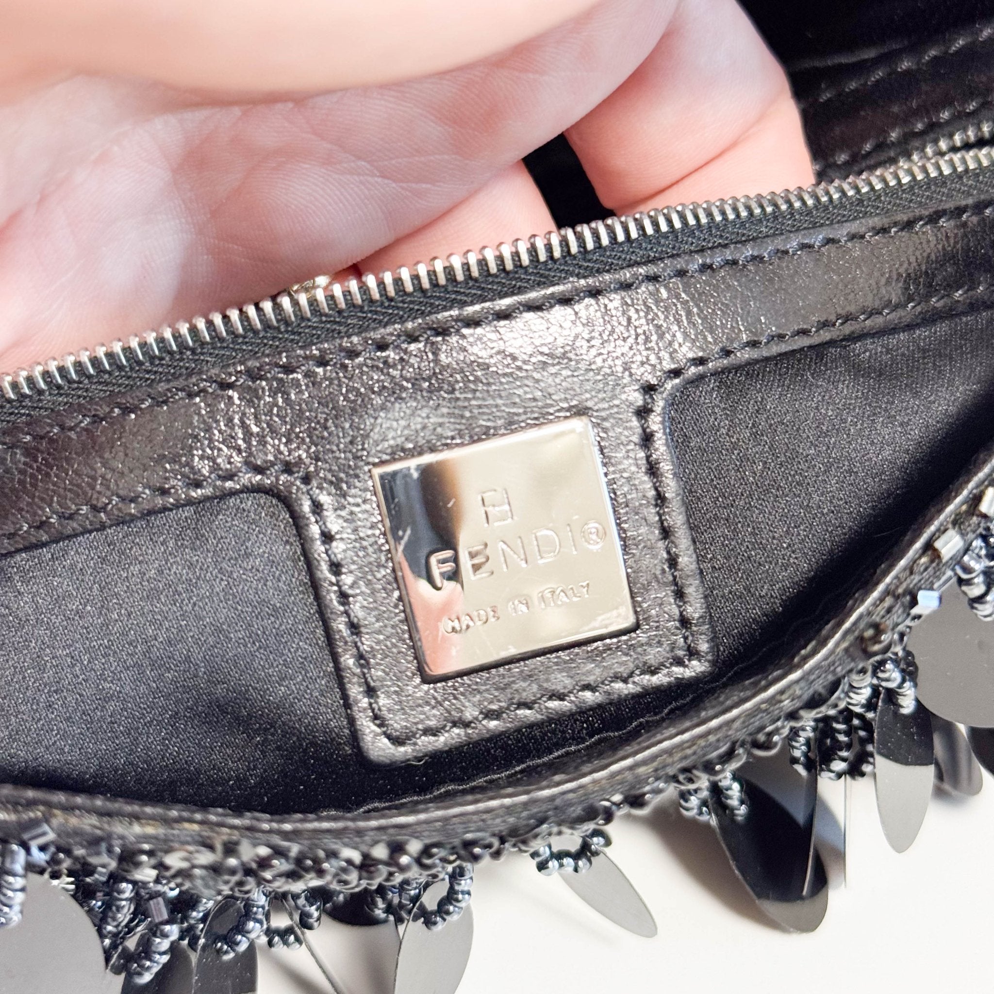 FENDI Limited Edition Baguette Black Sequin and Beaded Shoulder Bag, in , Sold by HIVE PRELOVED - Shoulder Bags, ,