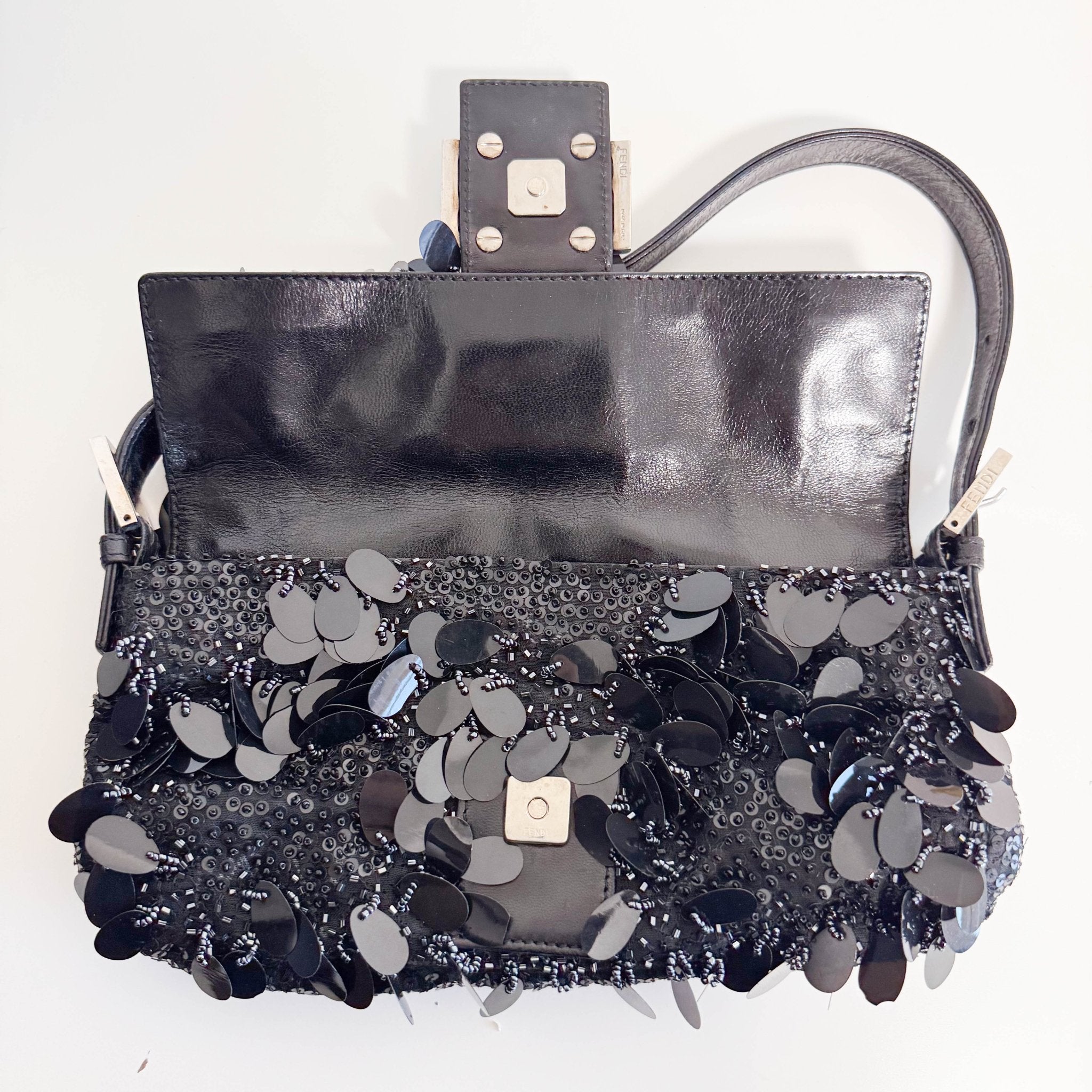 FENDI Limited Edition Baguette Black Sequin and Beaded Shoulder Bag, in , Sold by HIVE PRELOVED - Shoulder Bags, ,