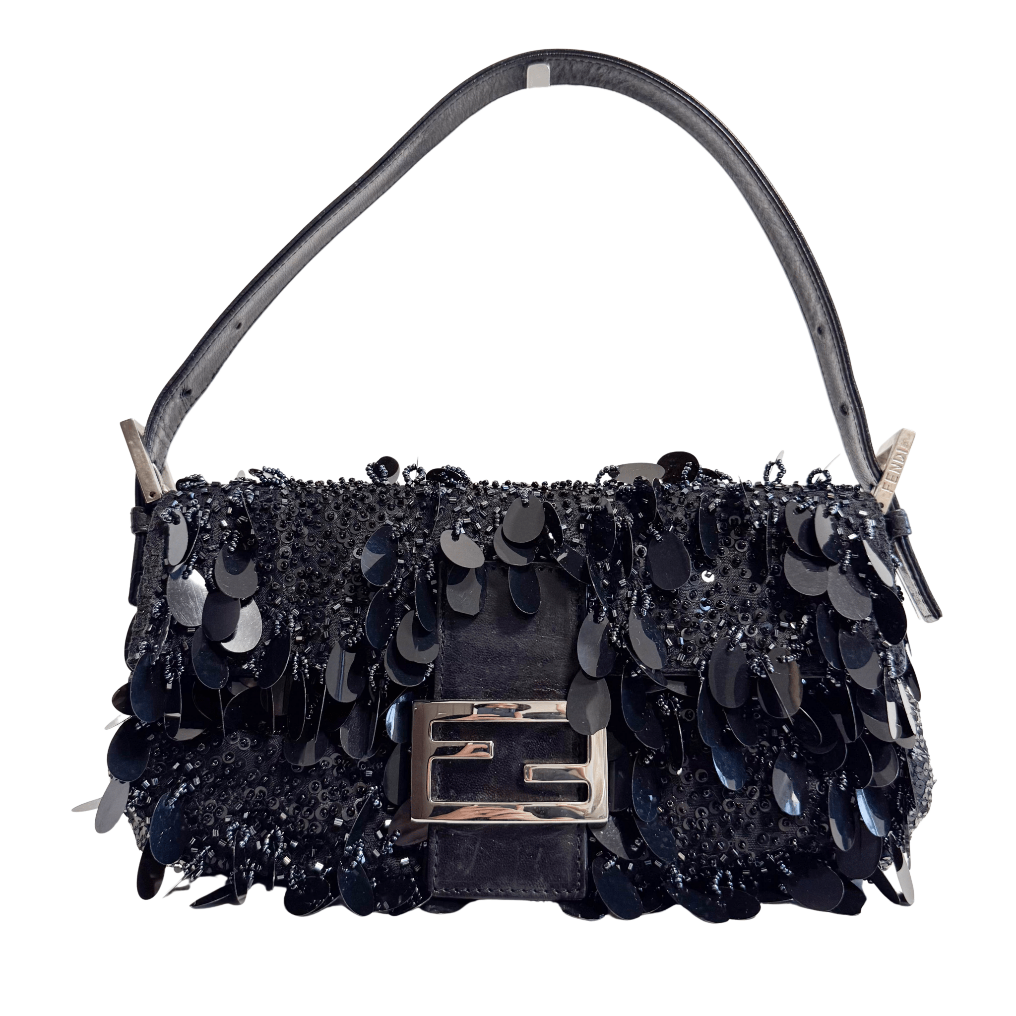 FENDI Limited Edition Baguette Black Sequin and Beaded Shoulder Bag, in , Sold by HIVE PRELOVED - Shoulder Bags, ,
