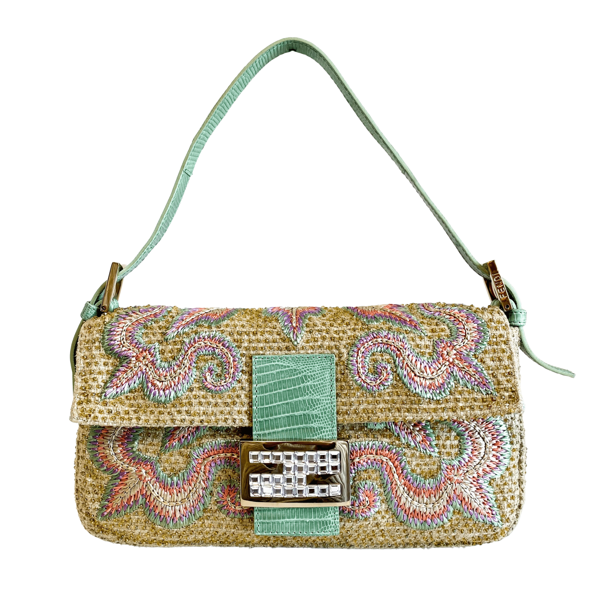 FENDI Limited Edition Baguette Embroidered with Beads Shoulder Bag, in , Sold by HIVE PRELOVED - Shoulder Bags, ,