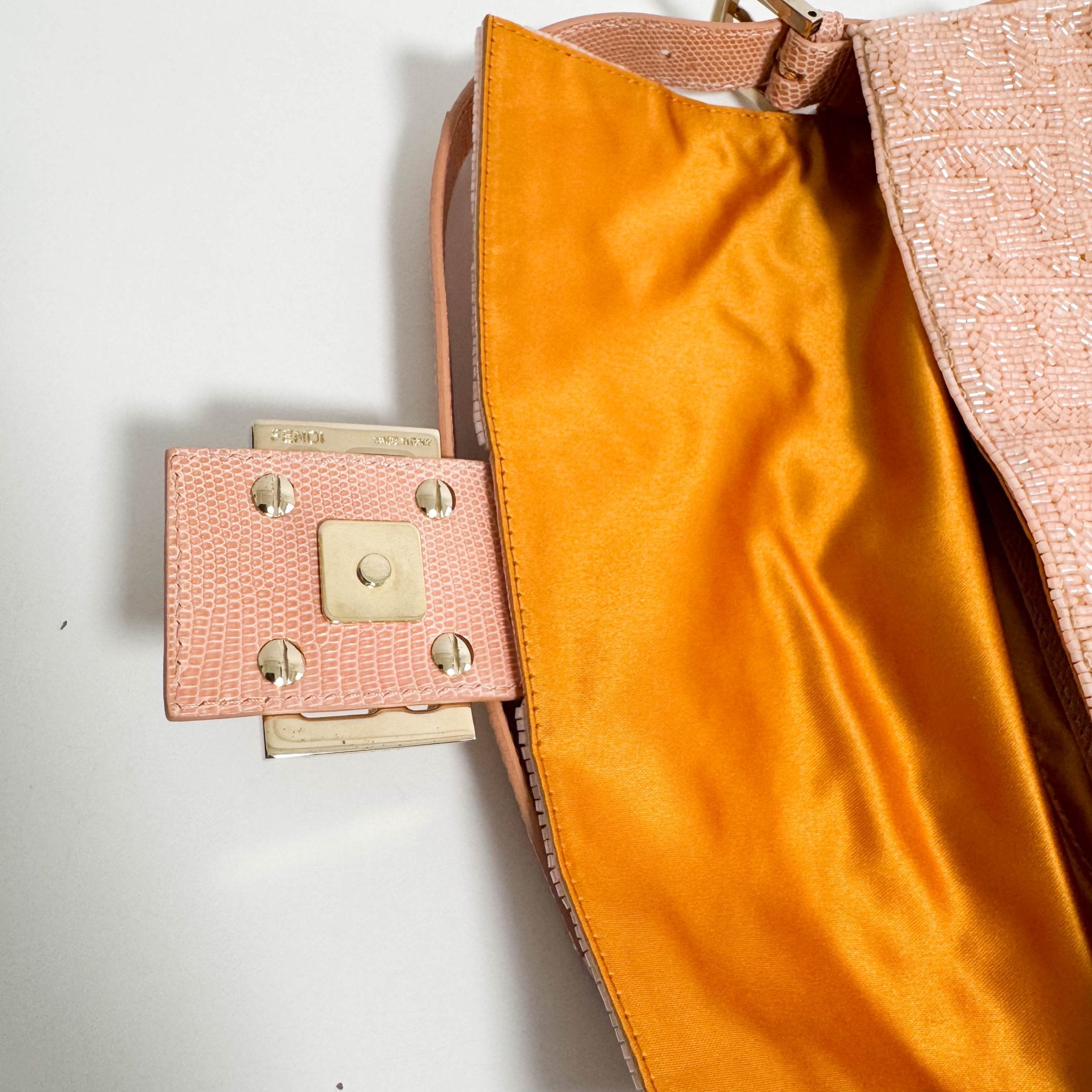 FENDI Limited Edition Baguette Orange Beaded Shoulder Bag, in , Sold by HIVE PRELOVED - Shoulder Bags, ,