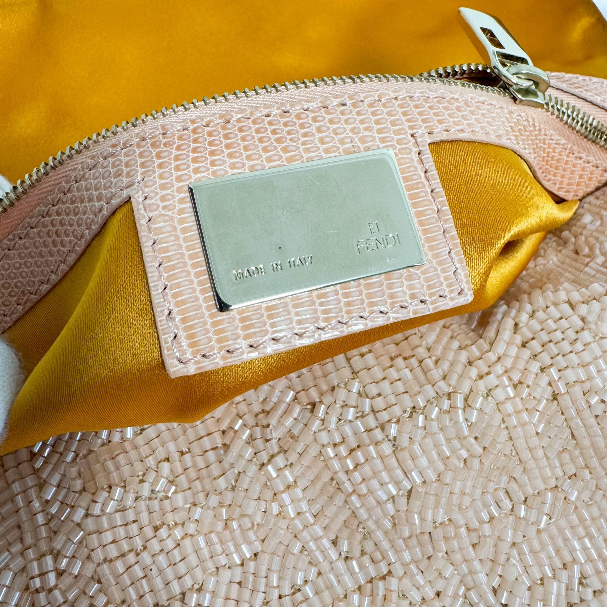 FENDI Limited Edition Baguette Orange Beaded Shoulder Bag, in , Sold by HIVE PRELOVED - Shoulder Bags, ,