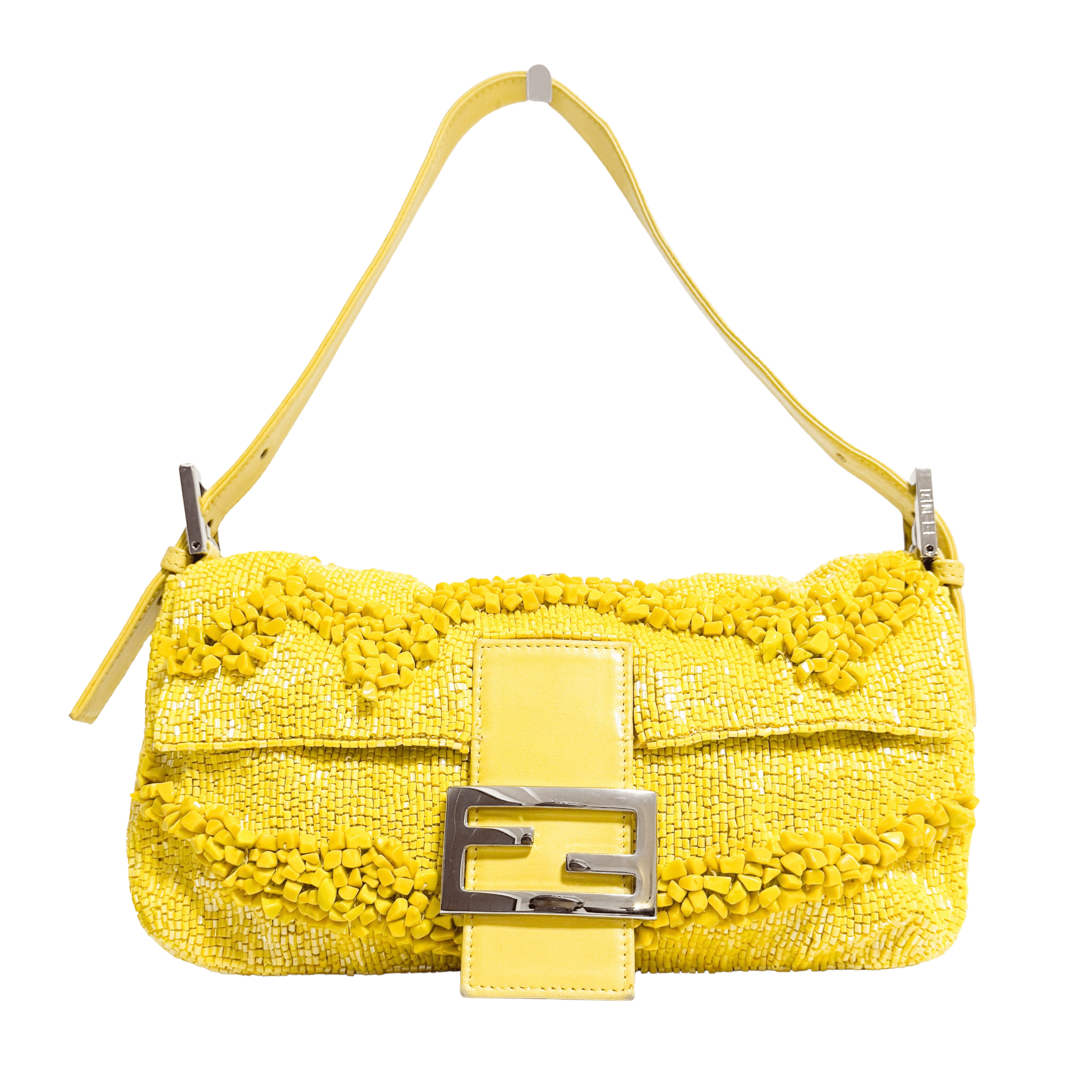 FENDI Limited Edition Baguette Yellow Beaded Shoulder Bag, in , Sold by HIVE PRELOVED - Shoulder Bags, ,
