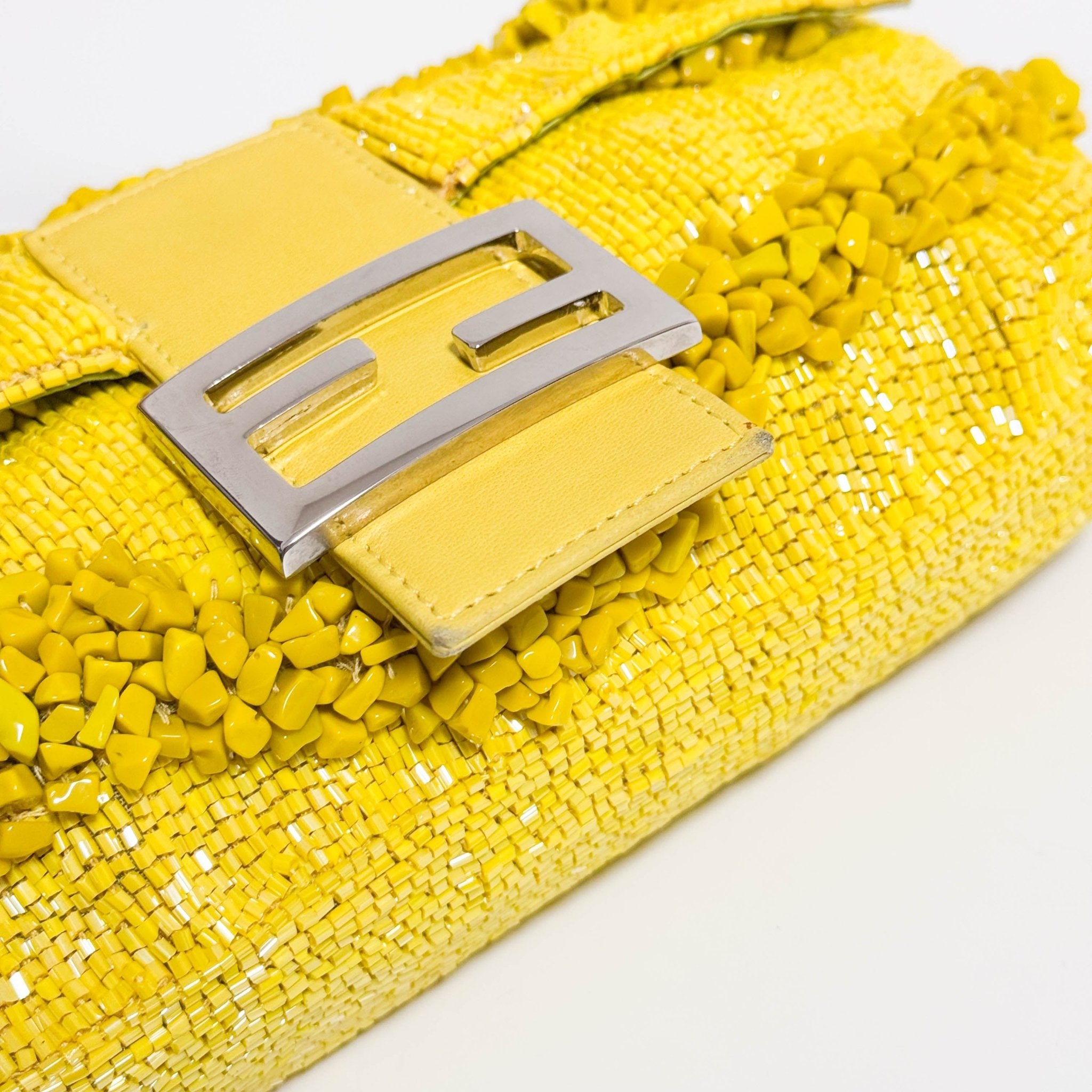 FENDI Limited Edition Baguette Yellow Beaded Shoulder Bag, in , Sold by HIVE PRELOVED - Shoulder Bags, ,