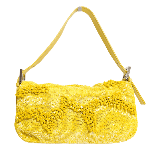 FENDI Limited Edition Baguette Yellow Beaded Shoulder Bag, in , Sold by HIVE PRELOVED - Shoulder Bags, ,