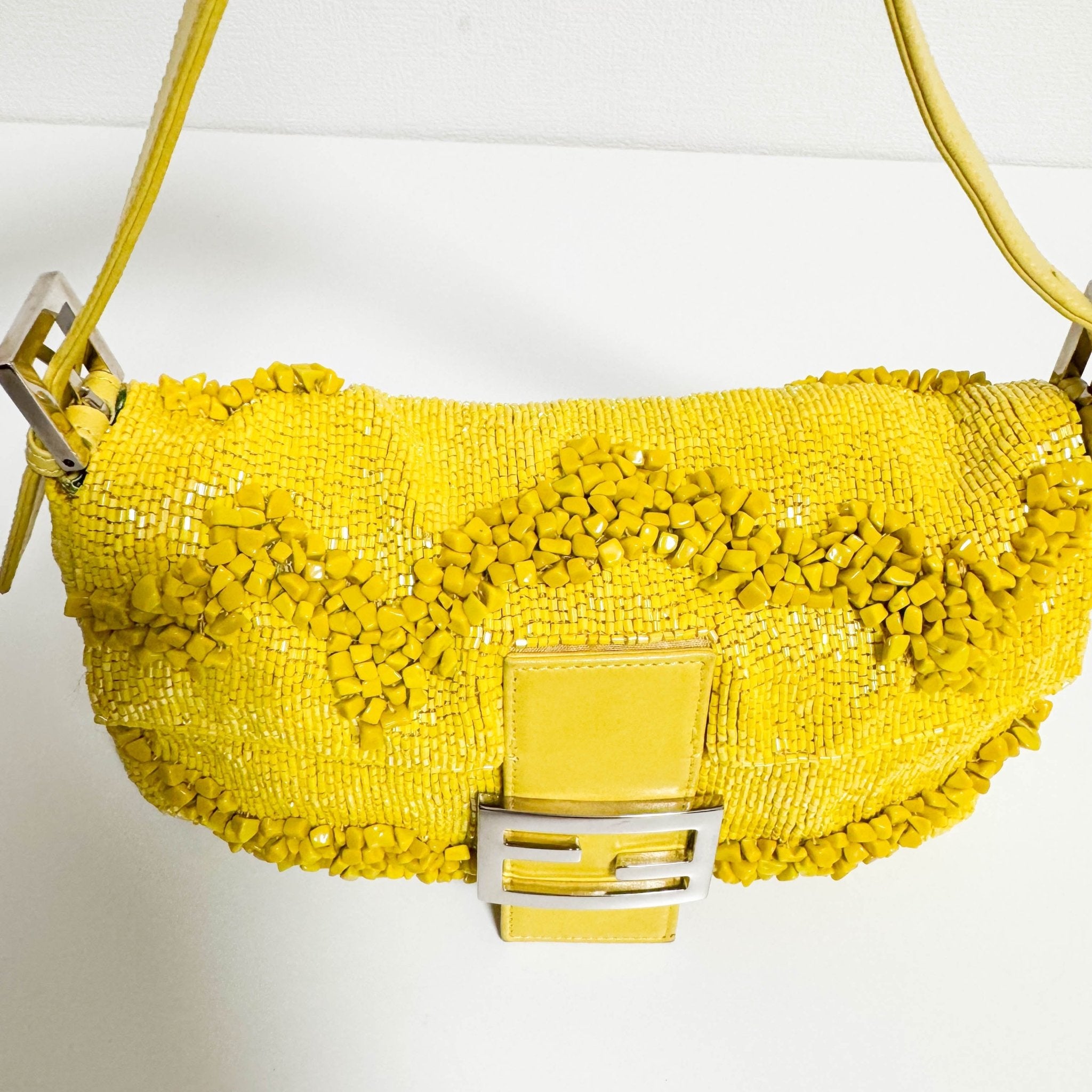 FENDI Limited Edition Baguette Yellow Beaded Shoulder Bag, in , Sold by HIVE PRELOVED - Shoulder Bags, ,