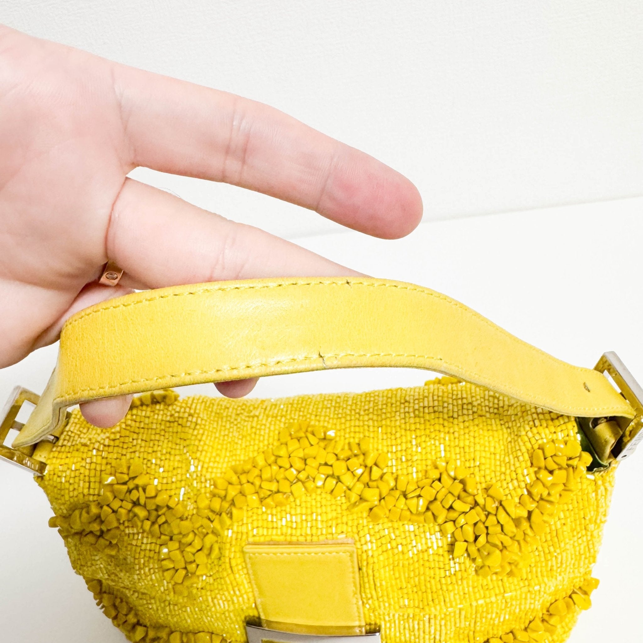 FENDI Limited Edition Baguette Yellow Beaded Shoulder Bag, in , Sold by HIVE PRELOVED - Shoulder Bags, ,