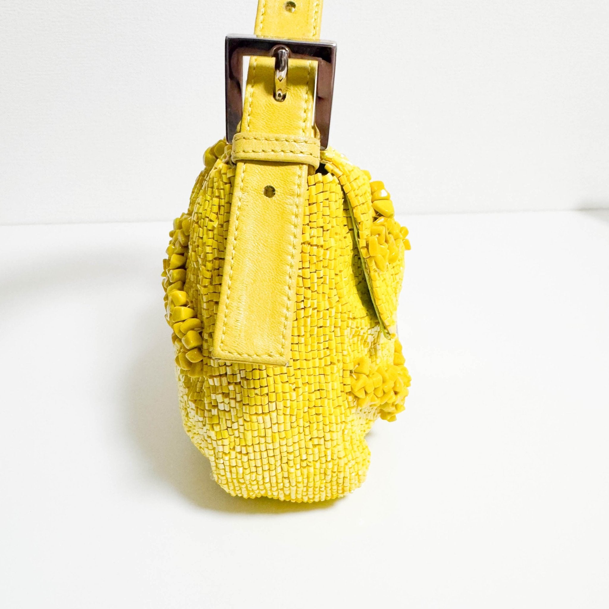 FENDI Limited Edition Baguette Yellow Beaded Shoulder Bag, in , Sold by HIVE PRELOVED - Shoulder Bags, ,