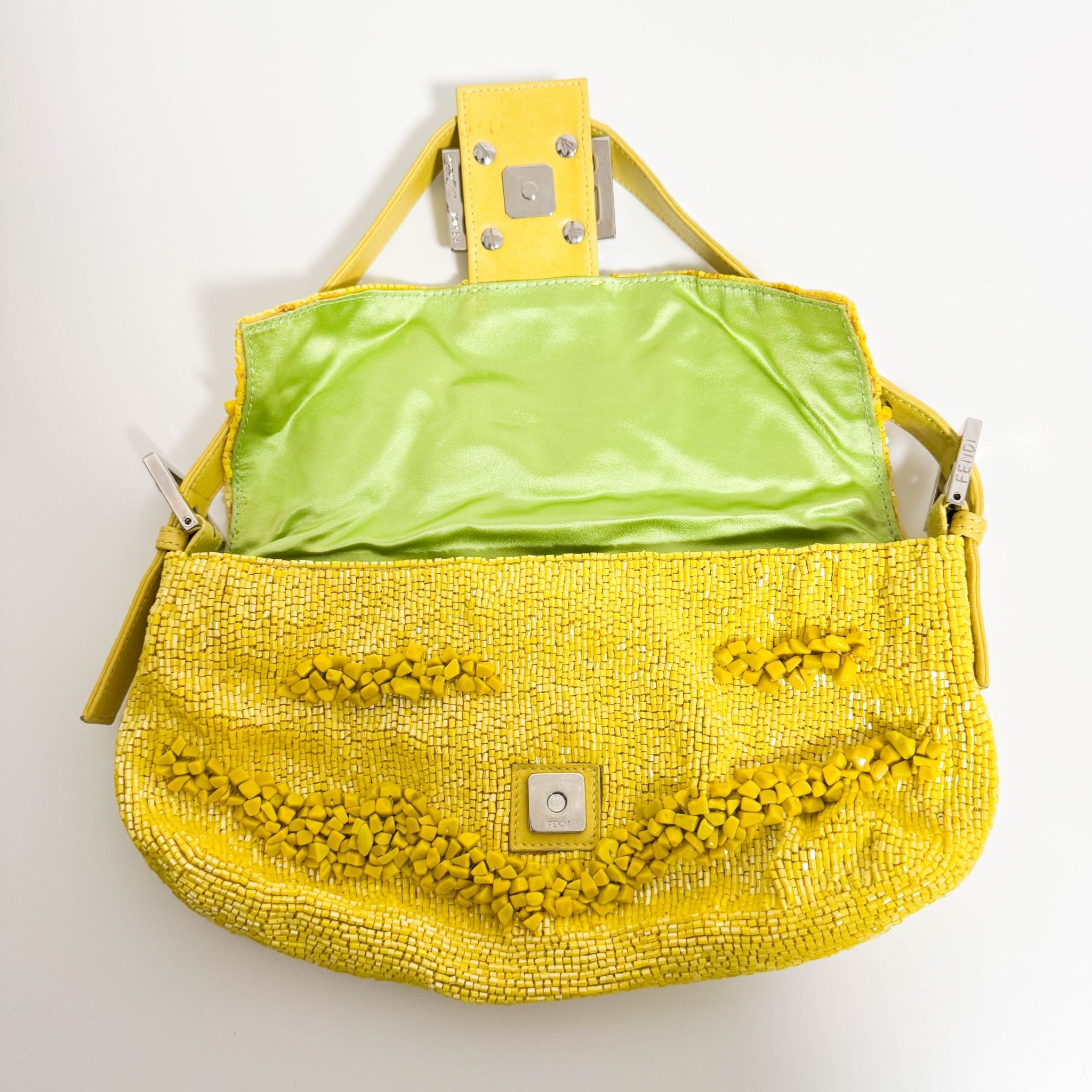 FENDI Limited Edition Baguette Yellow Beaded Shoulder Bag, in , Sold by HIVE PRELOVED - Shoulder Bags, ,