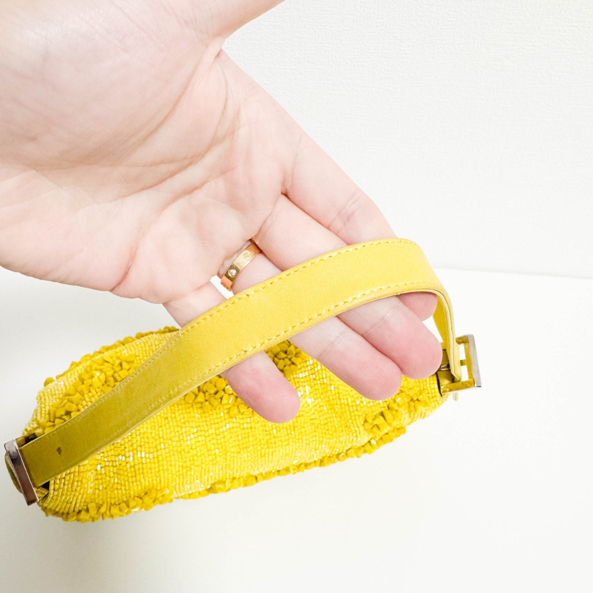 FENDI Limited Edition Baguette Yellow Beaded Shoulder Bag, in , Sold by HIVE PRELOVED - Shoulder Bags, ,