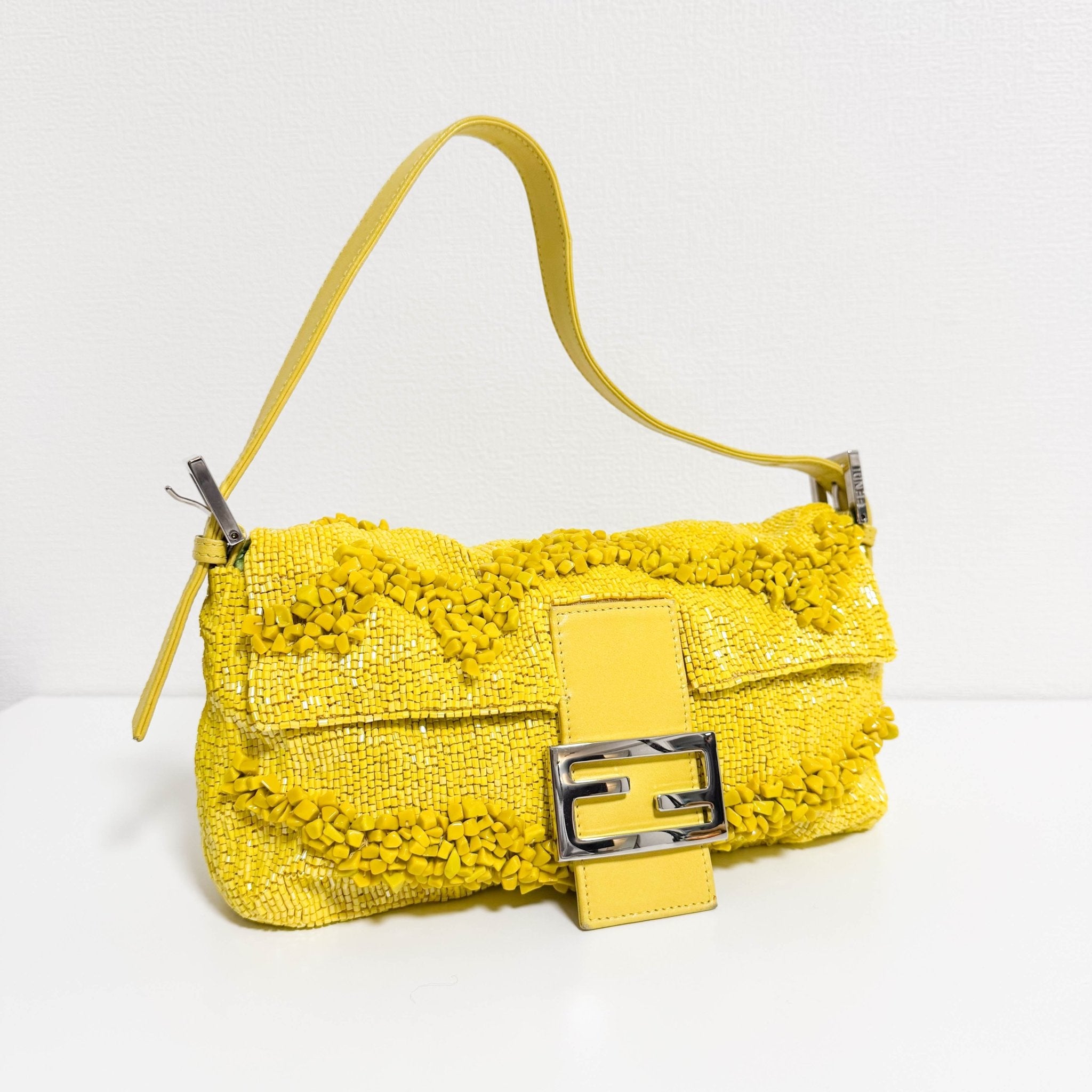 FENDI Limited Edition Baguette Yellow Beaded Shoulder Bag, in , Sold by HIVE PRELOVED - Shoulder Bags, ,