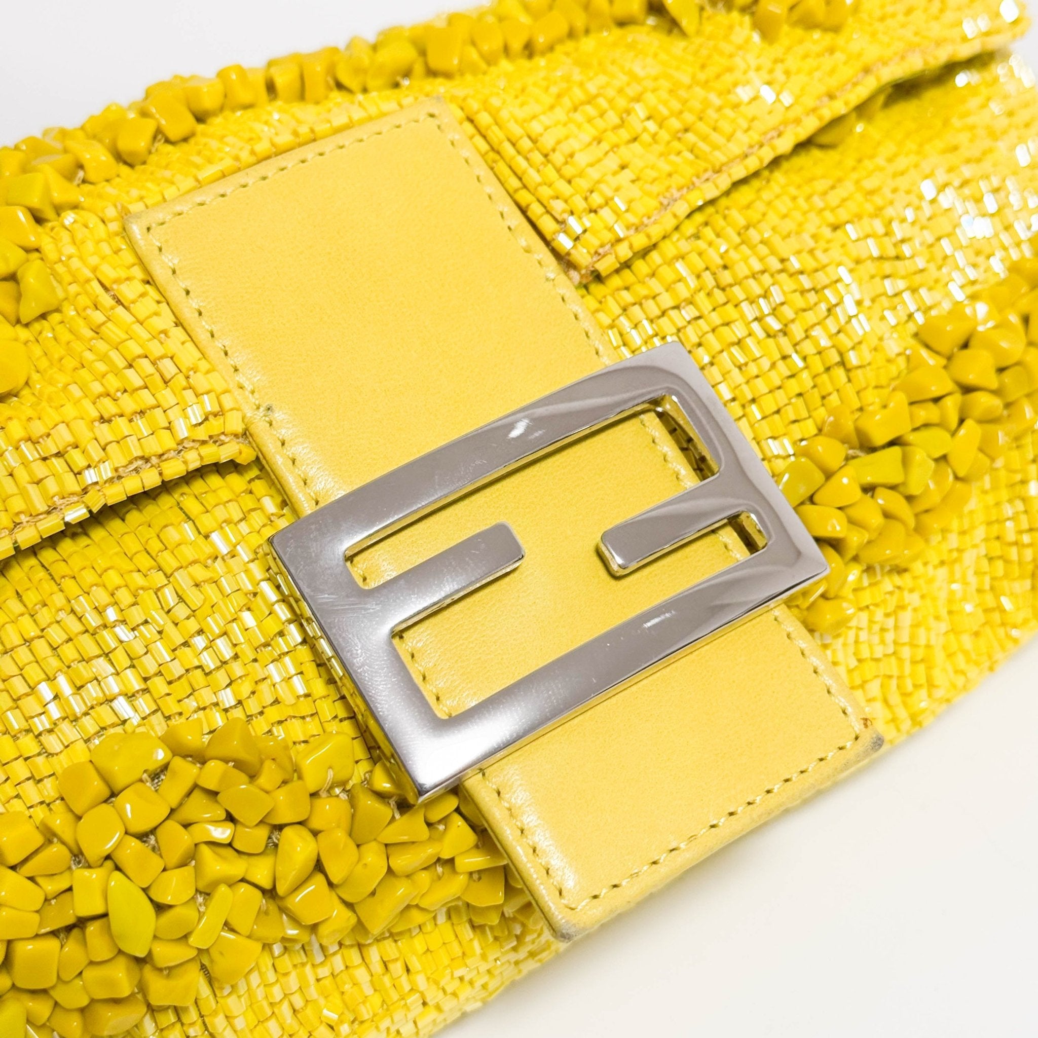 FENDI Limited Edition Baguette Yellow Beaded Shoulder Bag, in , Sold by HIVE PRELOVED - Shoulder Bags, ,