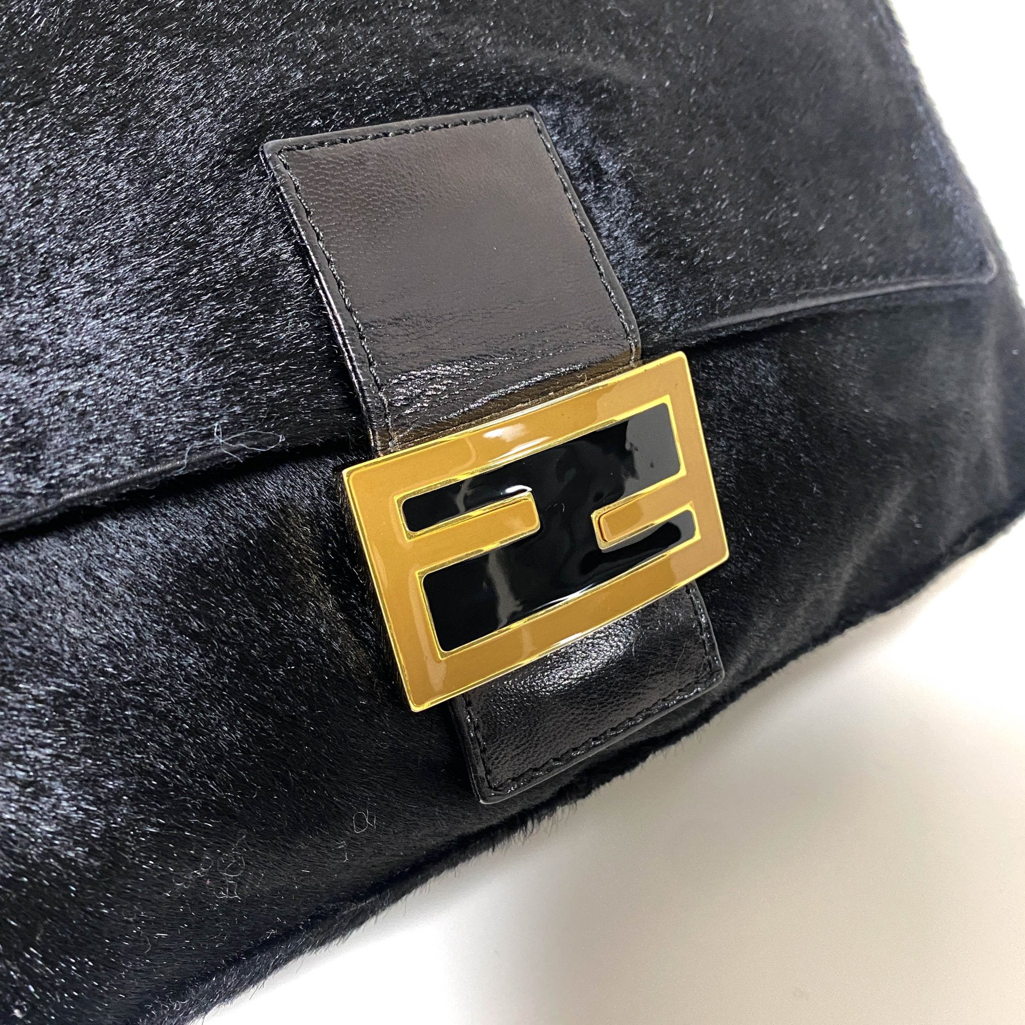 FENDI Mamma Baguette Black Pony Hair, in , Sold by HIVE PRELOVED - Shoulder Bags, ,