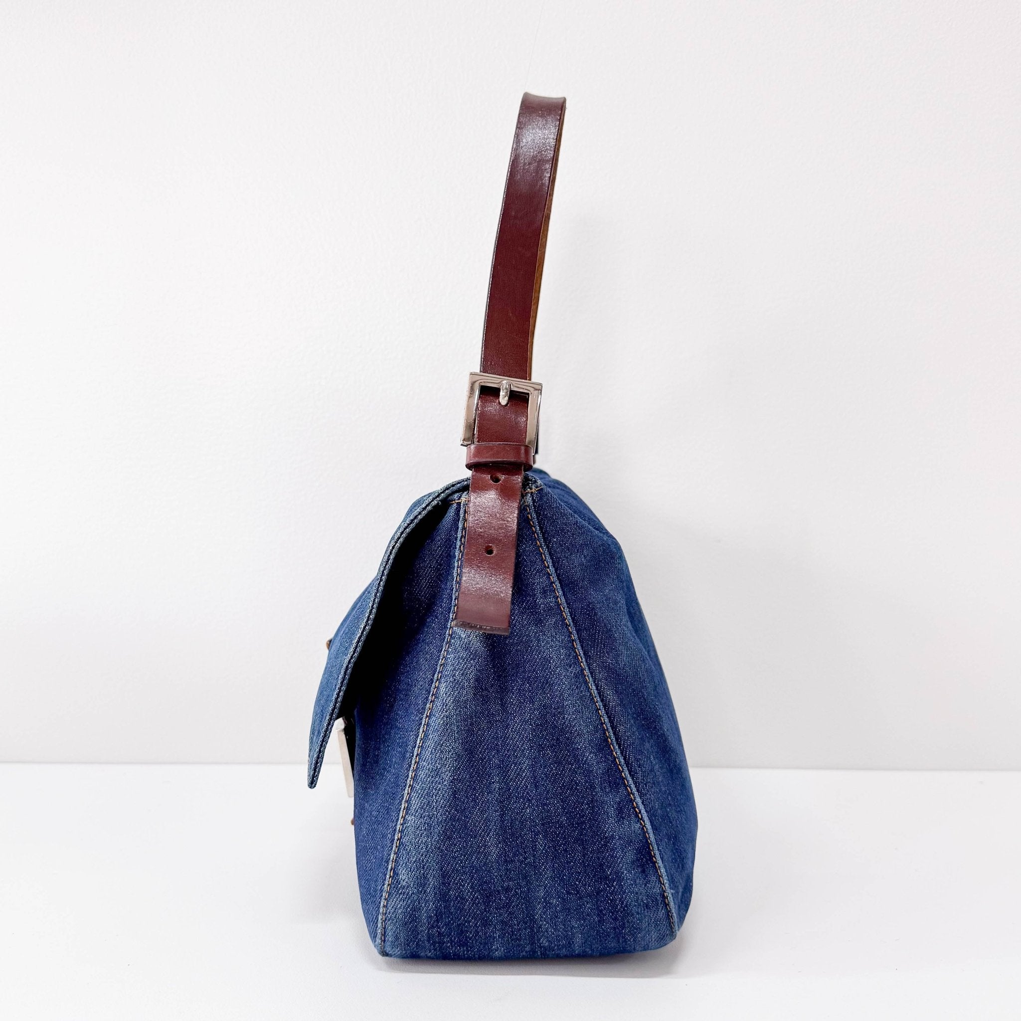 FENDI Mamma Baguette Blue Denim, in , Sold by HIVE PRELOVED - Shoulder Bags, ,