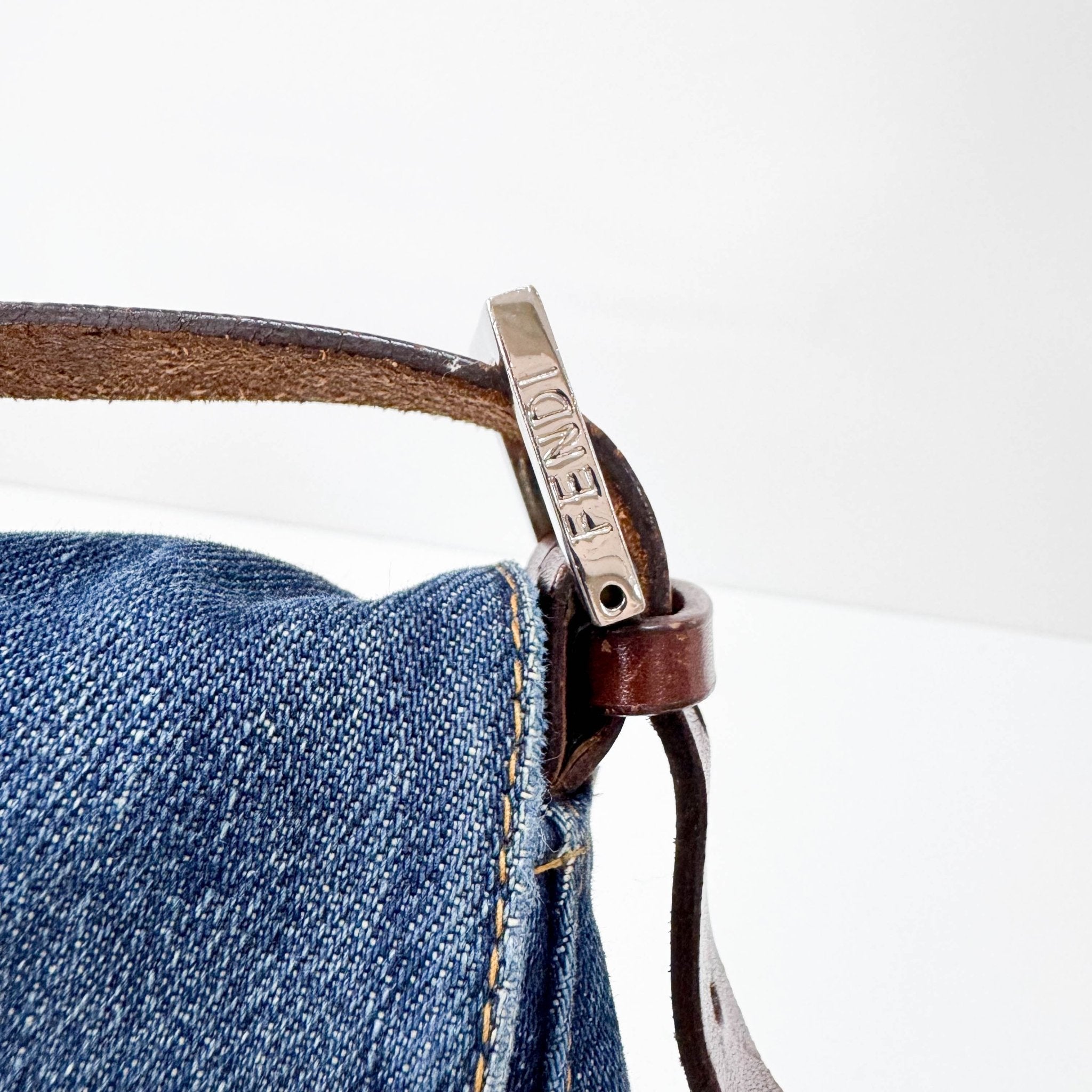 FENDI Mamma Baguette Blue Denim, in , Sold by HIVE PRELOVED - Shoulder Bags, ,