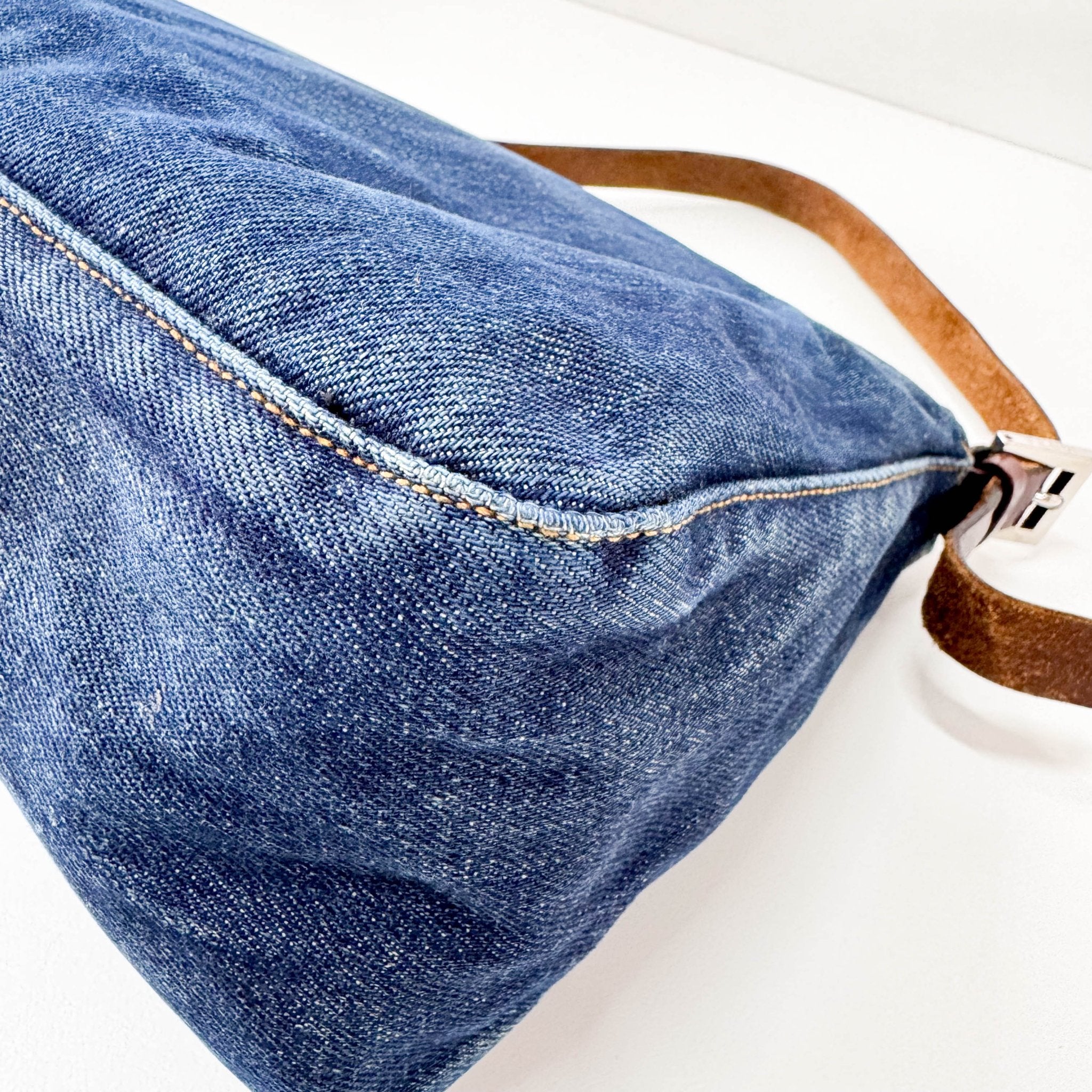 FENDI Mamma Baguette Blue Denim, in , Sold by HIVE PRELOVED - Shoulder Bags, ,