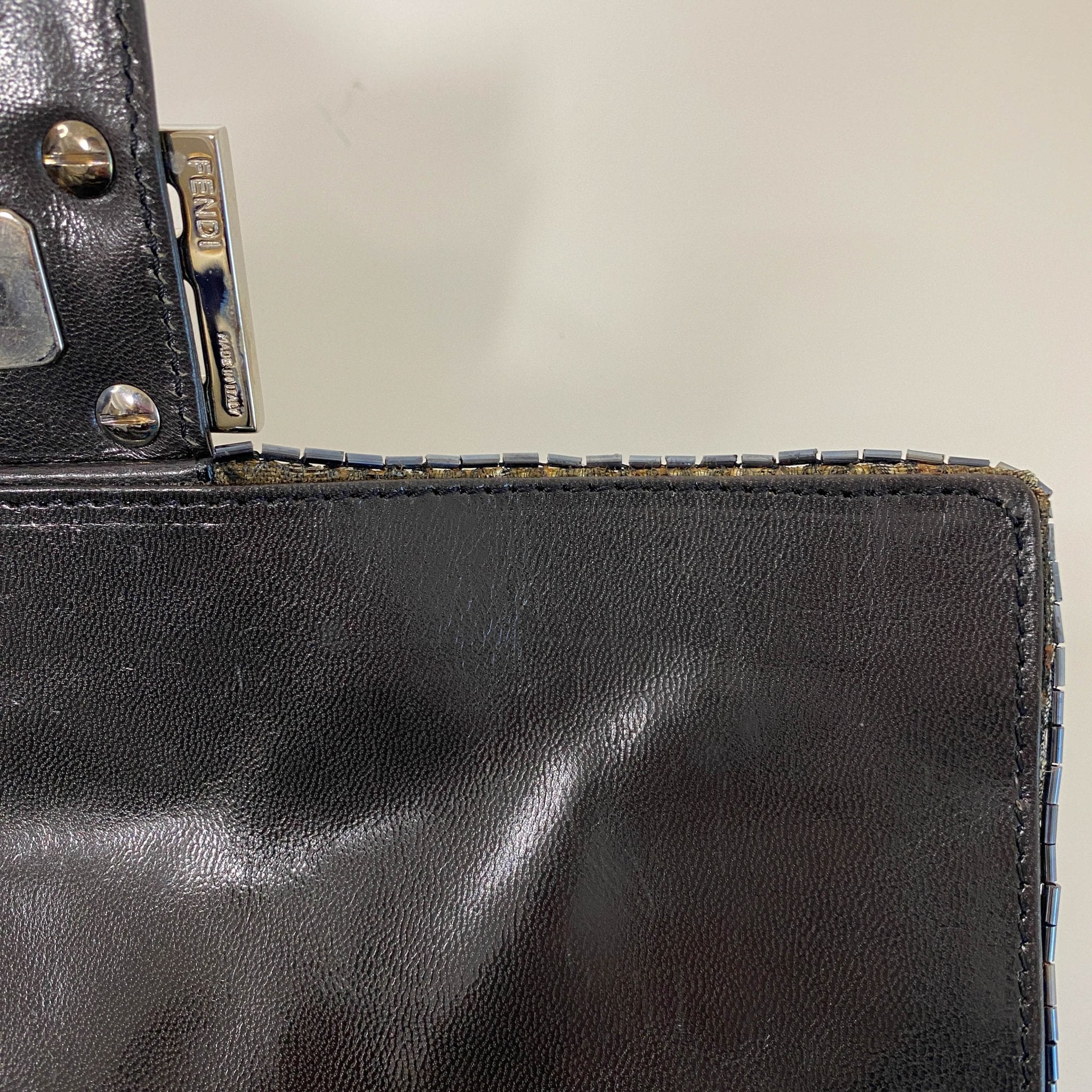 FENDI Mamma Baguette Dark Navy Beaded Shoulder Bag, in , Sold by HIVE PRELOVED - Shoulder Bags, ,