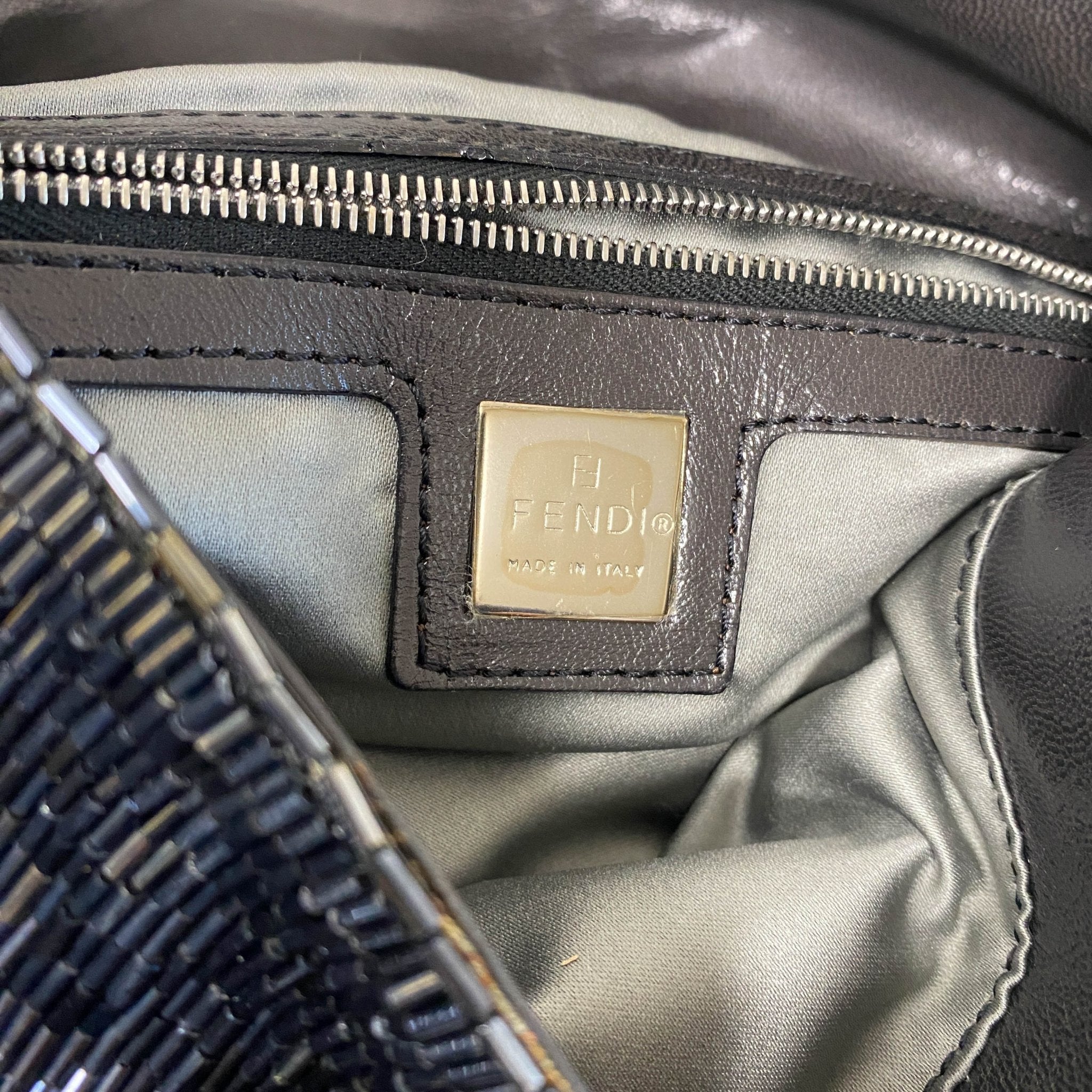 FENDI Mamma Baguette Dark Navy Beaded Shoulder Bag, in , Sold by HIVE PRELOVED - Shoulder Bags, ,