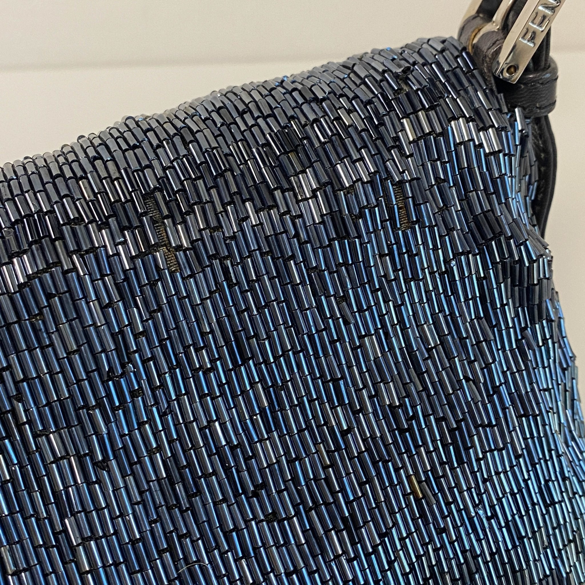 FENDI Mamma Baguette Dark Navy Beaded Shoulder Bag, in , Sold by HIVE PRELOVED - Shoulder Bags, ,