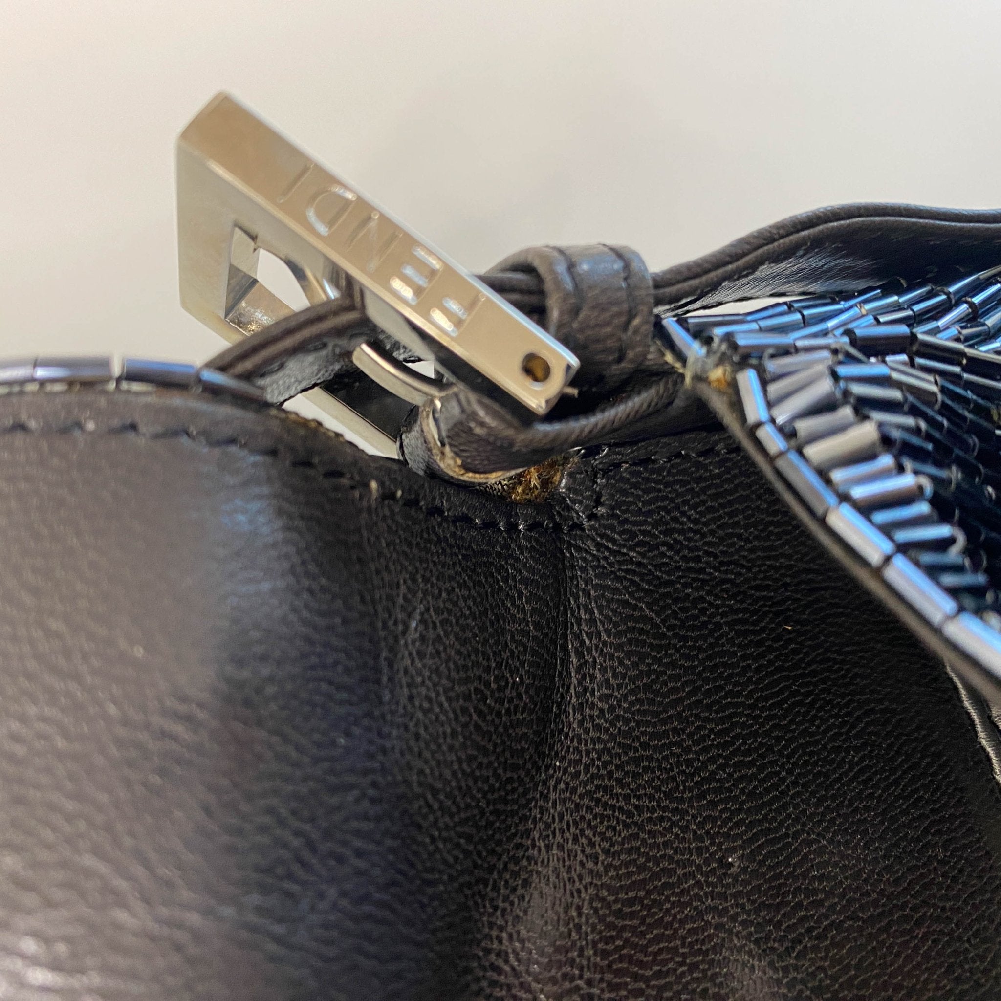 FENDI Mamma Baguette Dark Navy Beaded Shoulder Bag, in , Sold by HIVE PRELOVED - Shoulder Bags, ,