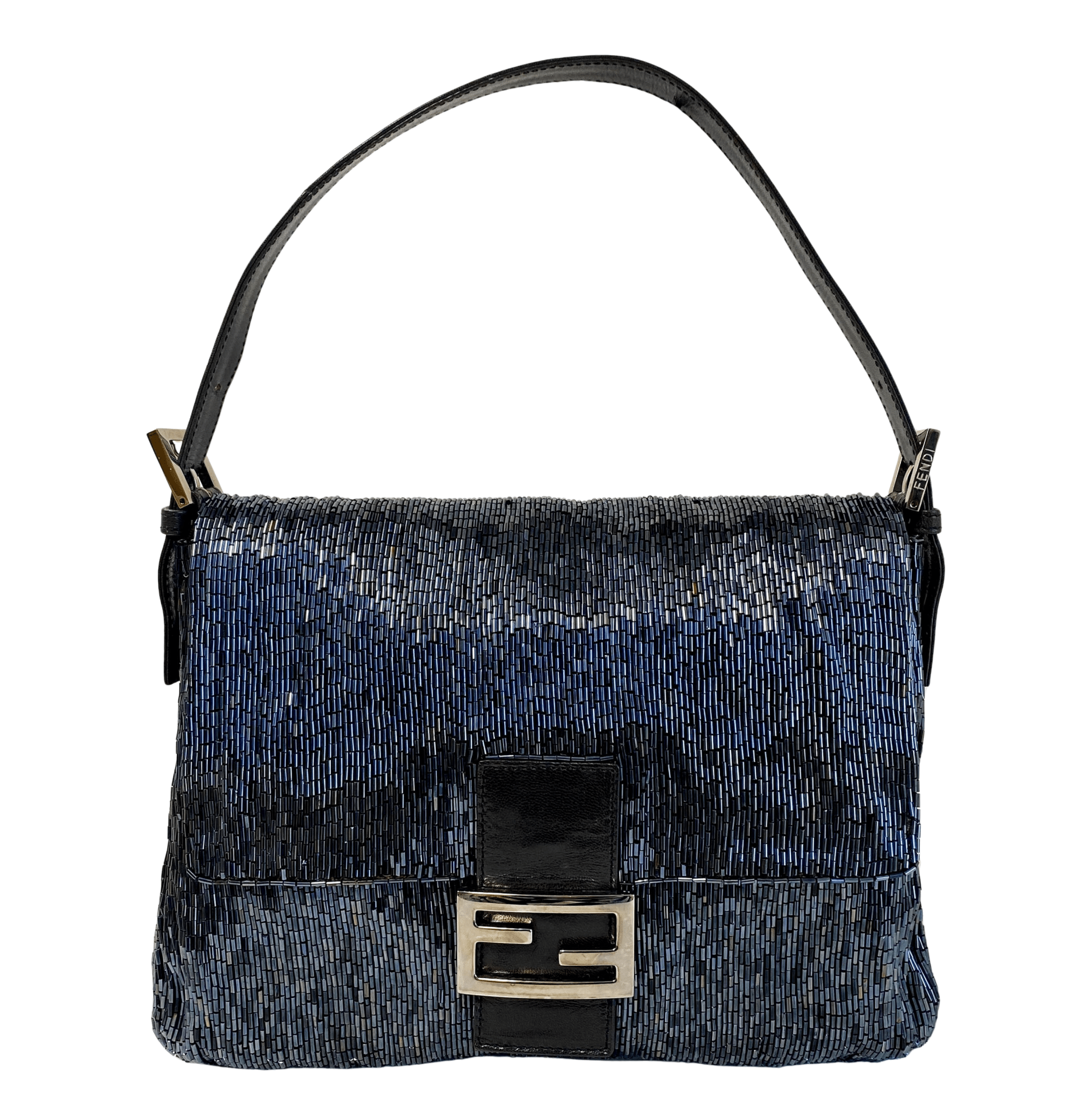 FENDI Mamma Baguette Dark Navy Beaded Shoulder Bag, in , Sold by HIVE PRELOVED - Shoulder Bags, ,