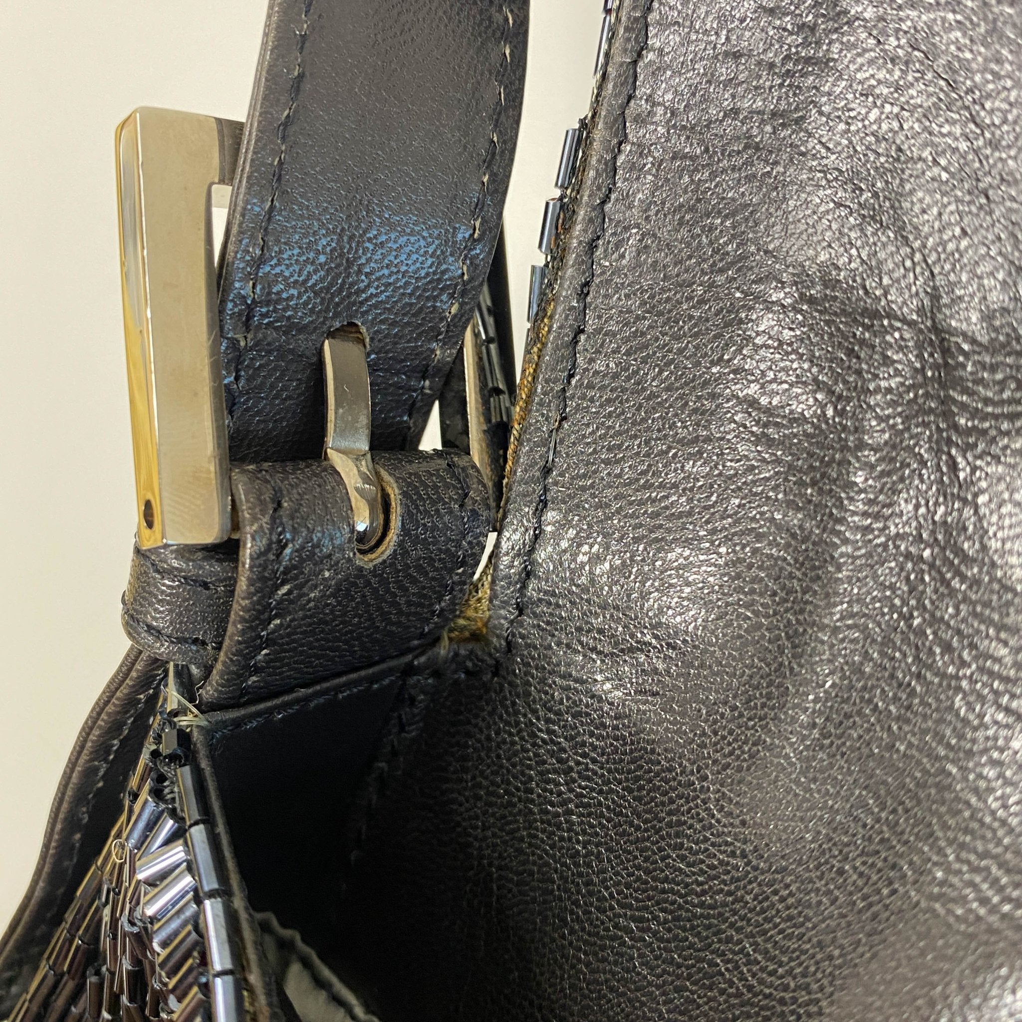 FENDI Mamma Baguette Dark Navy Beaded Shoulder Bag, in , Sold by HIVE PRELOVED - Shoulder Bags, ,