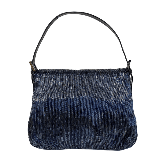 FENDI Mamma Baguette Dark Navy Beaded Shoulder Bag, in , Sold by HIVE PRELOVED - Shoulder Bags, ,