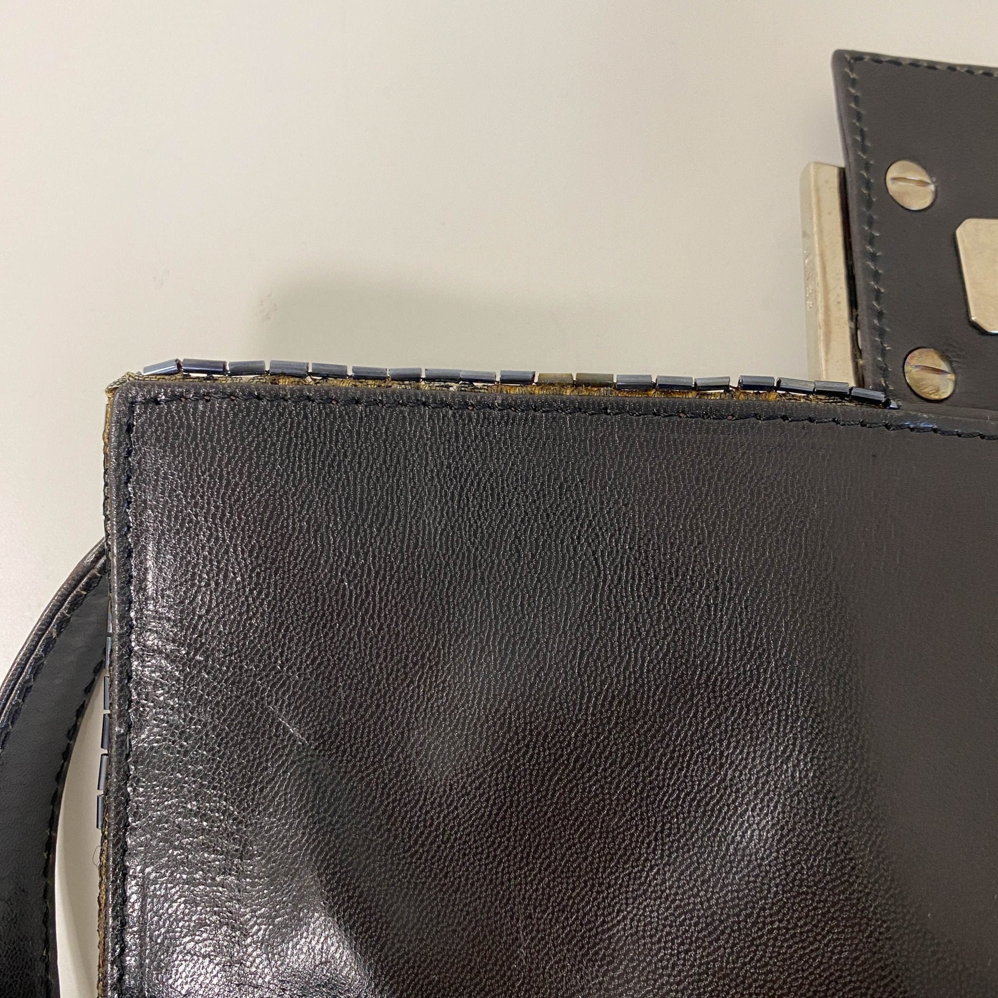 FENDI Mamma Baguette Dark Navy Beaded Shoulder Bag, in , Sold by HIVE PRELOVED - Shoulder Bags, ,