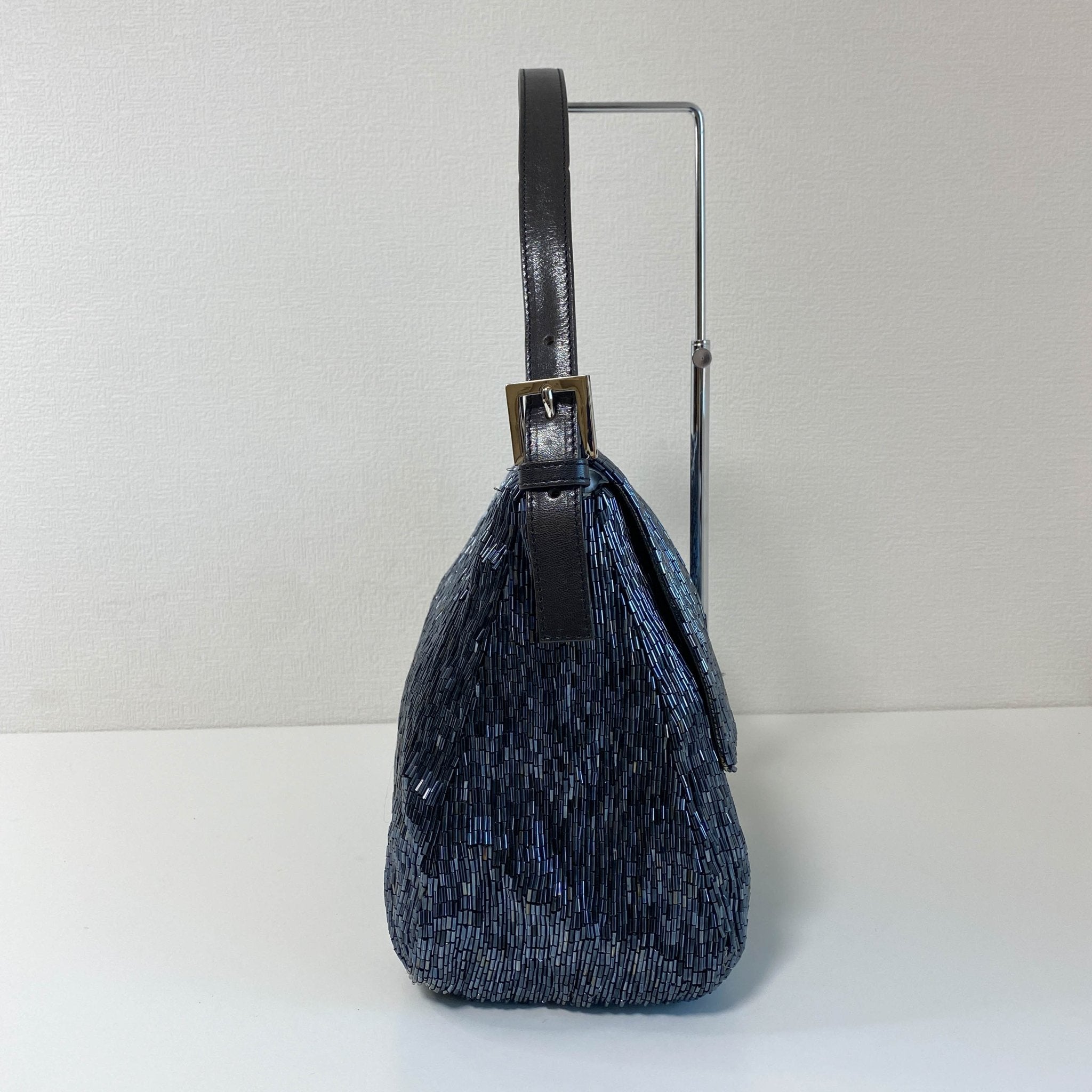 FENDI Mamma Baguette Dark Navy Beaded Shoulder Bag, in , Sold by HIVE PRELOVED - Shoulder Bags, ,