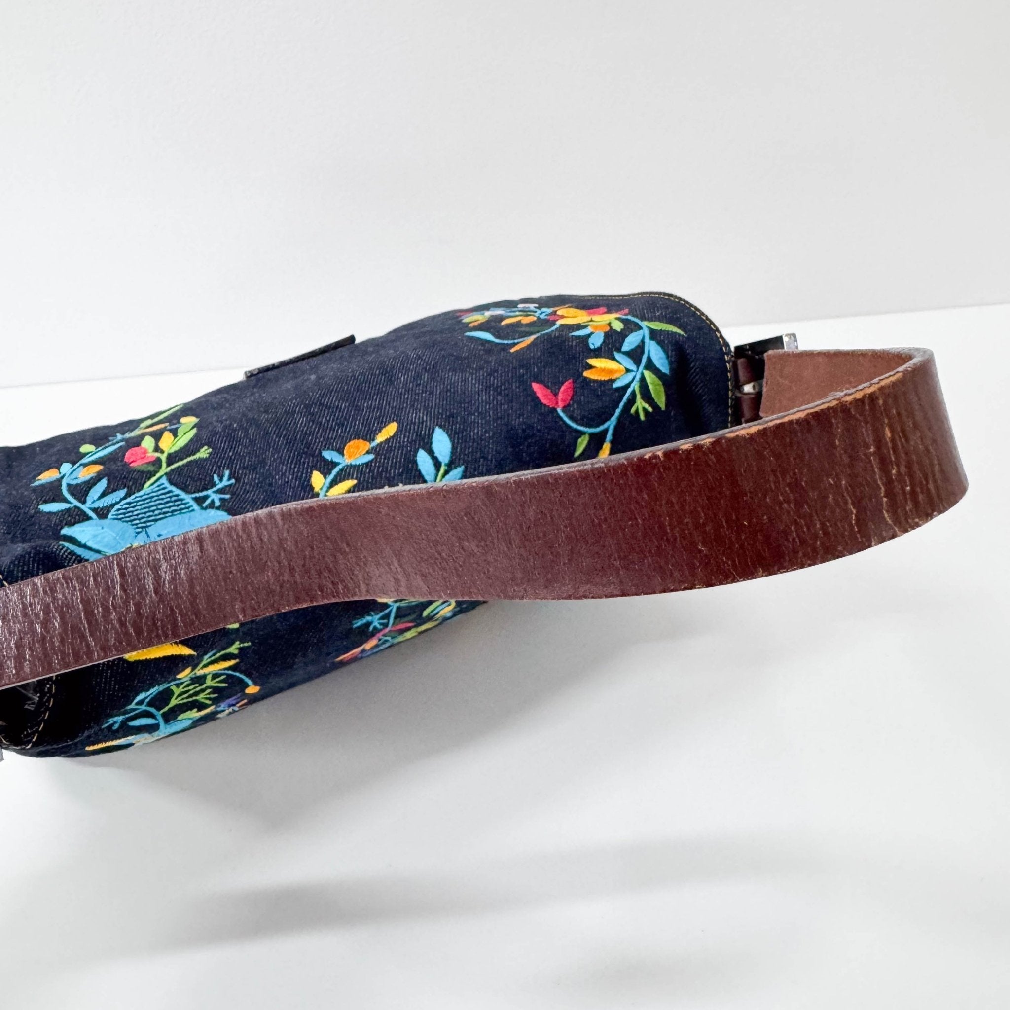 FENDI Mamma Baguette Denim Floral, in , Sold by HIVE PRELOVED - Shoulder Bags, ,